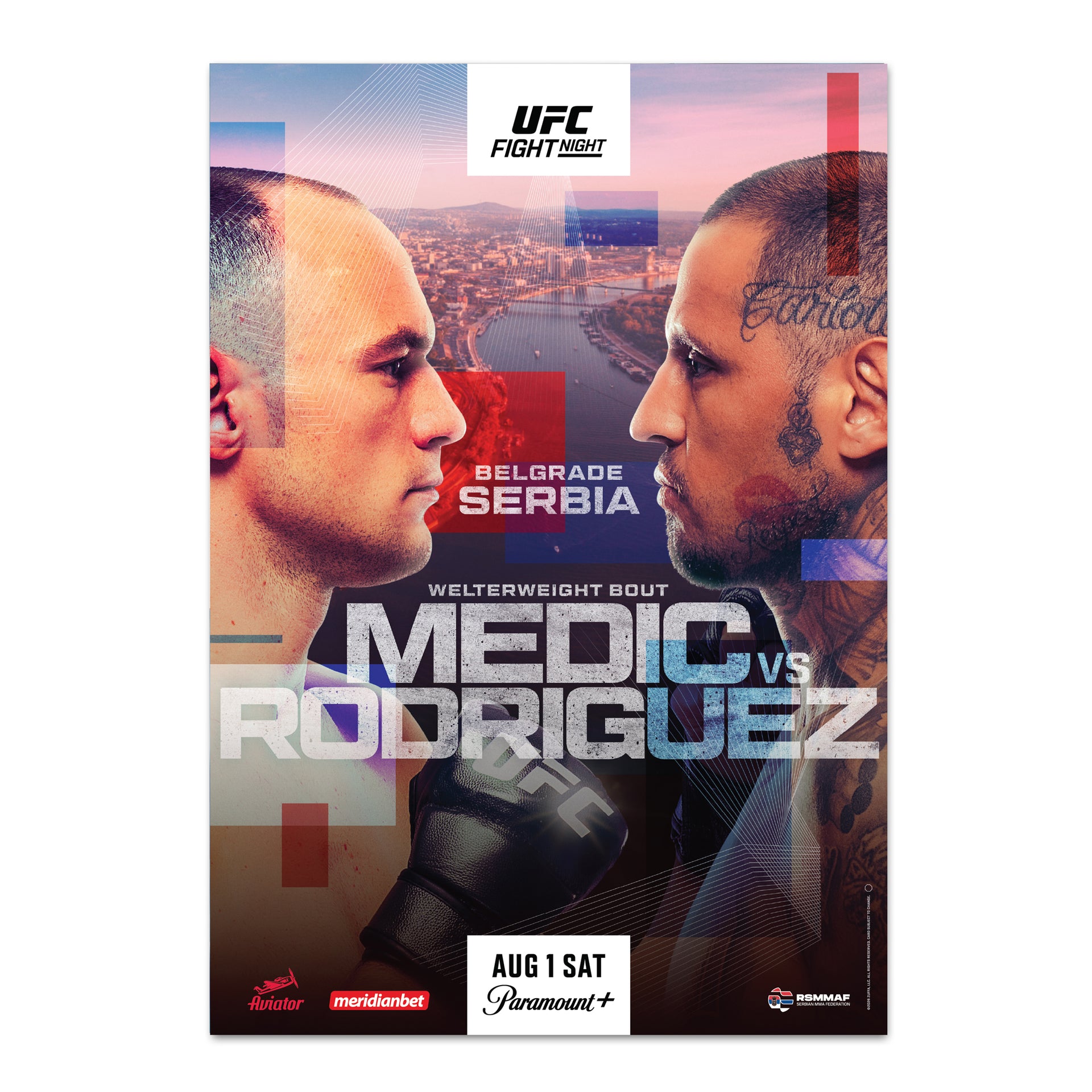 UFC Fight Night: Medic vs Rodriguez First Edition Autographed Event Poster