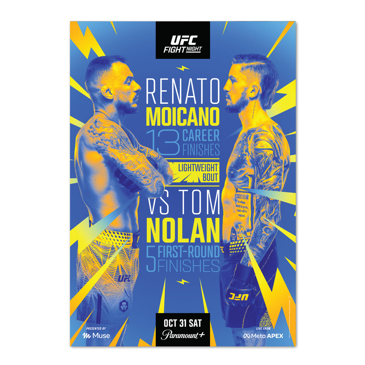 UFC Fight Night: Moicano vs Nolan Autographed Event Poster
