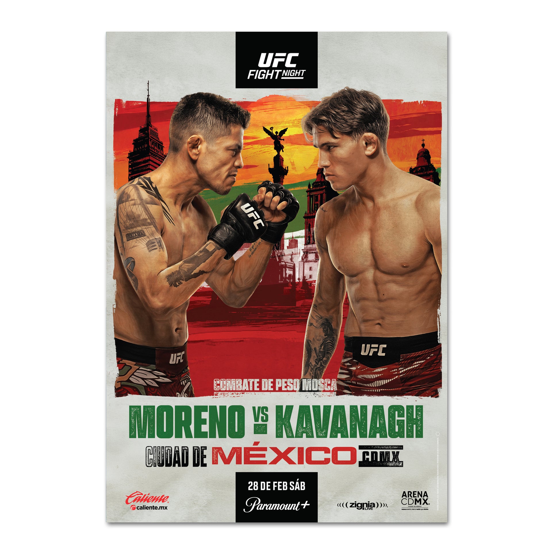 UFC Fight Night: Moreno vs Kavanagh First-Edition Autographed Event Poster