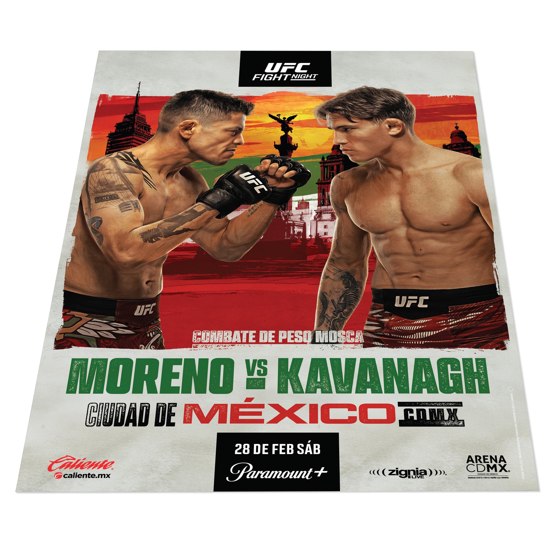 UFC Fight Night: Moreno vs Kavanagh First-Edition Autographed Event Poster