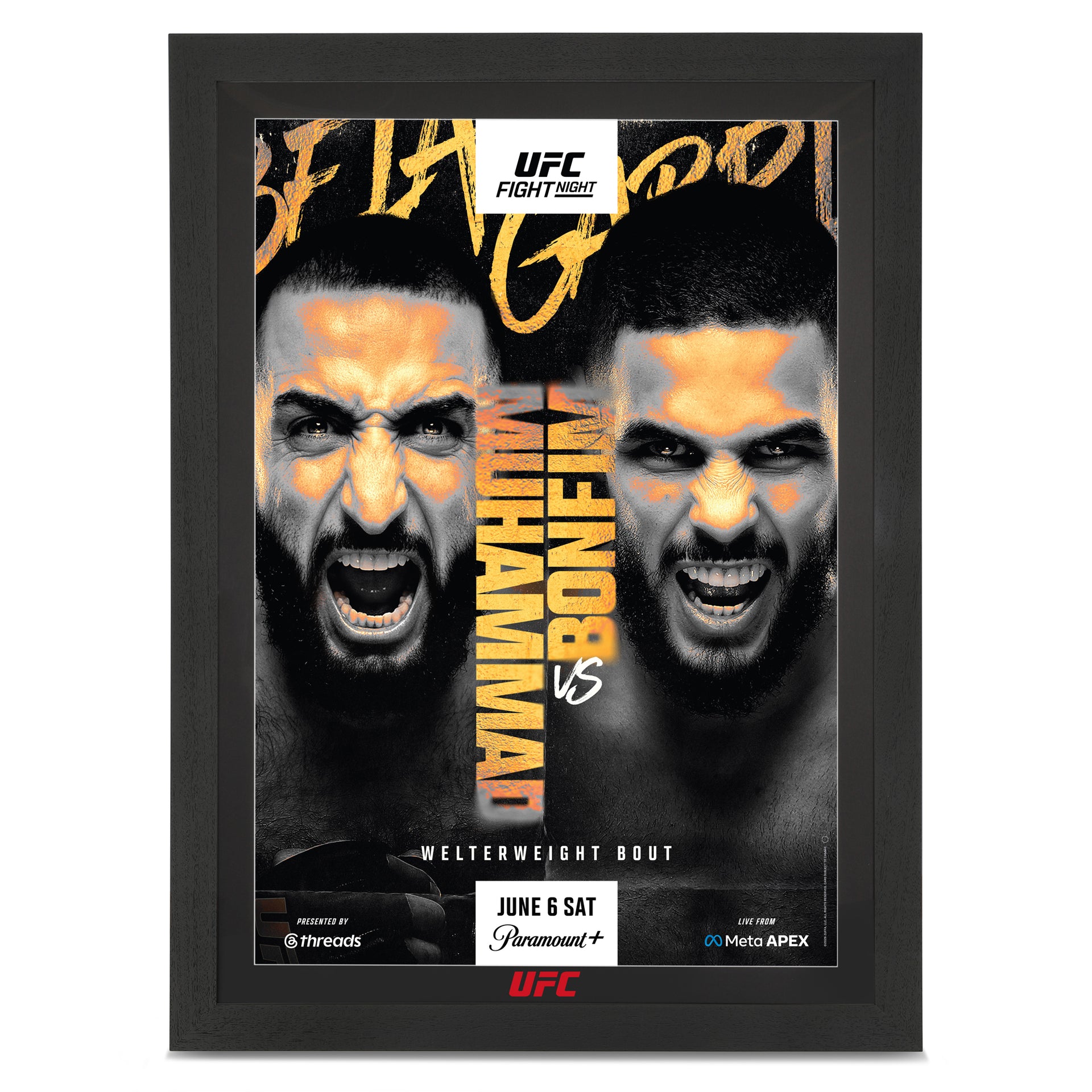 UFC Fight Night: Muhammad vs Bonfim Autographed Event Poster
