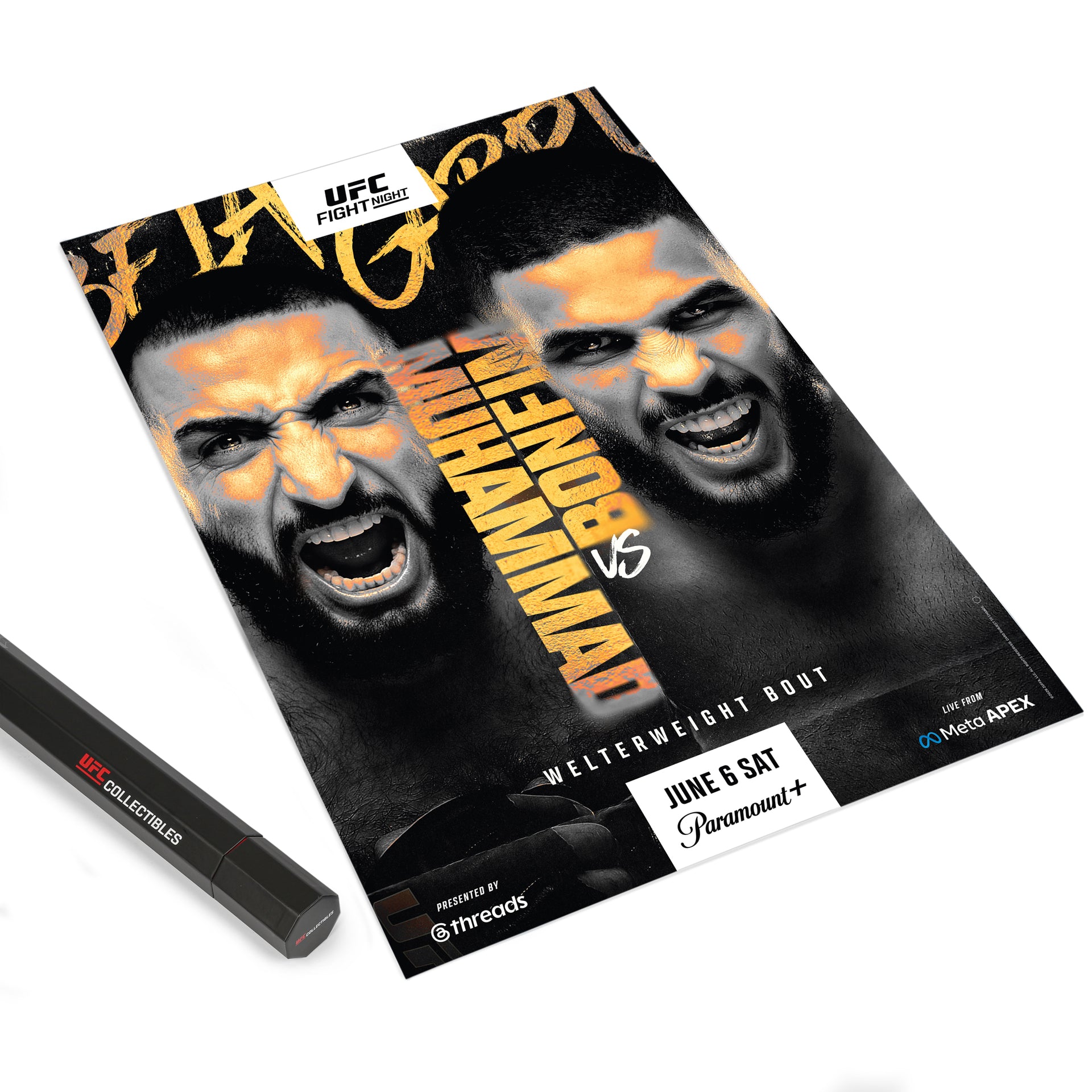 UFC Fight Night: Muhammad vs Bonfim Autographed Event Poster