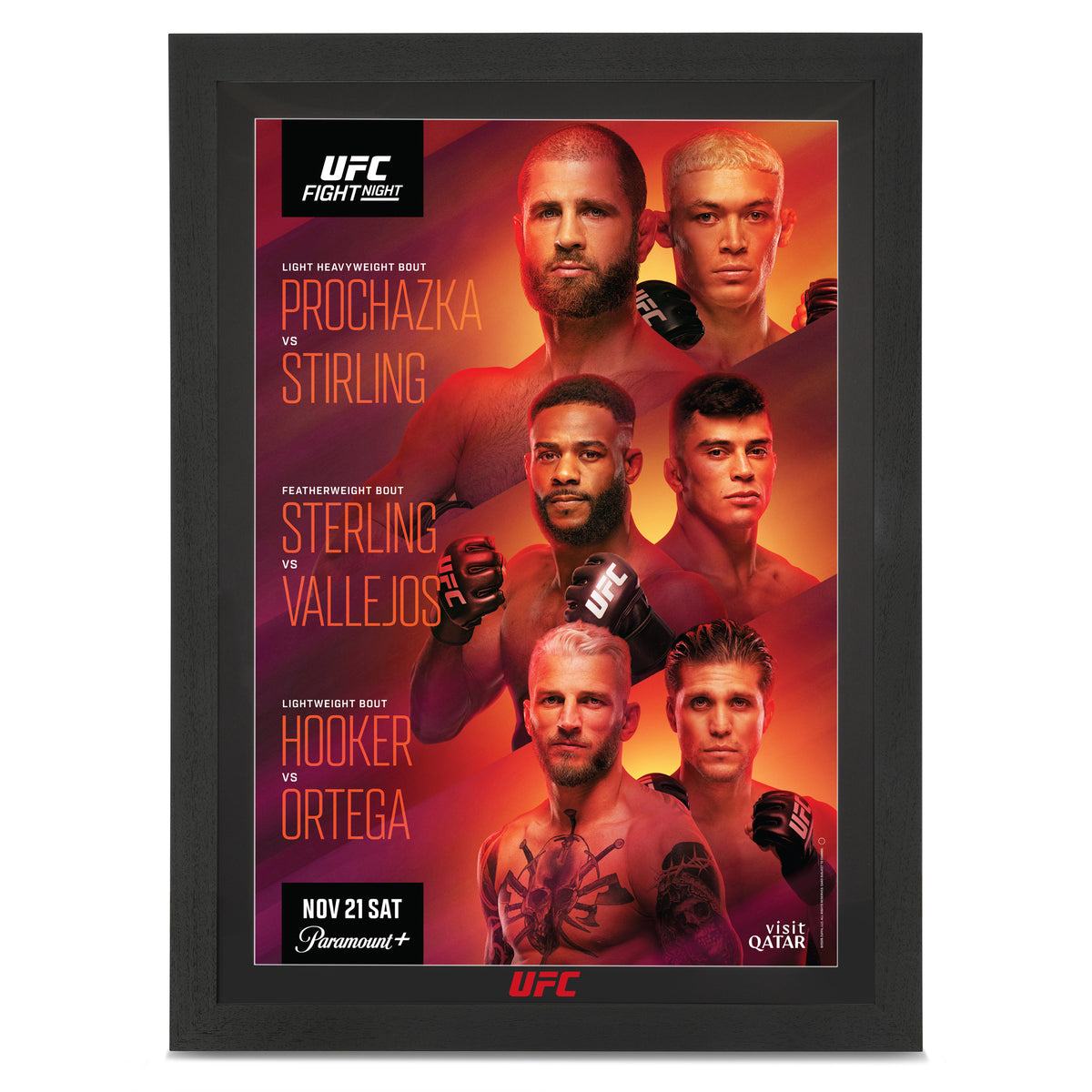 UFC Fight Night: Procházka vs Stirling Autographed Event Poster