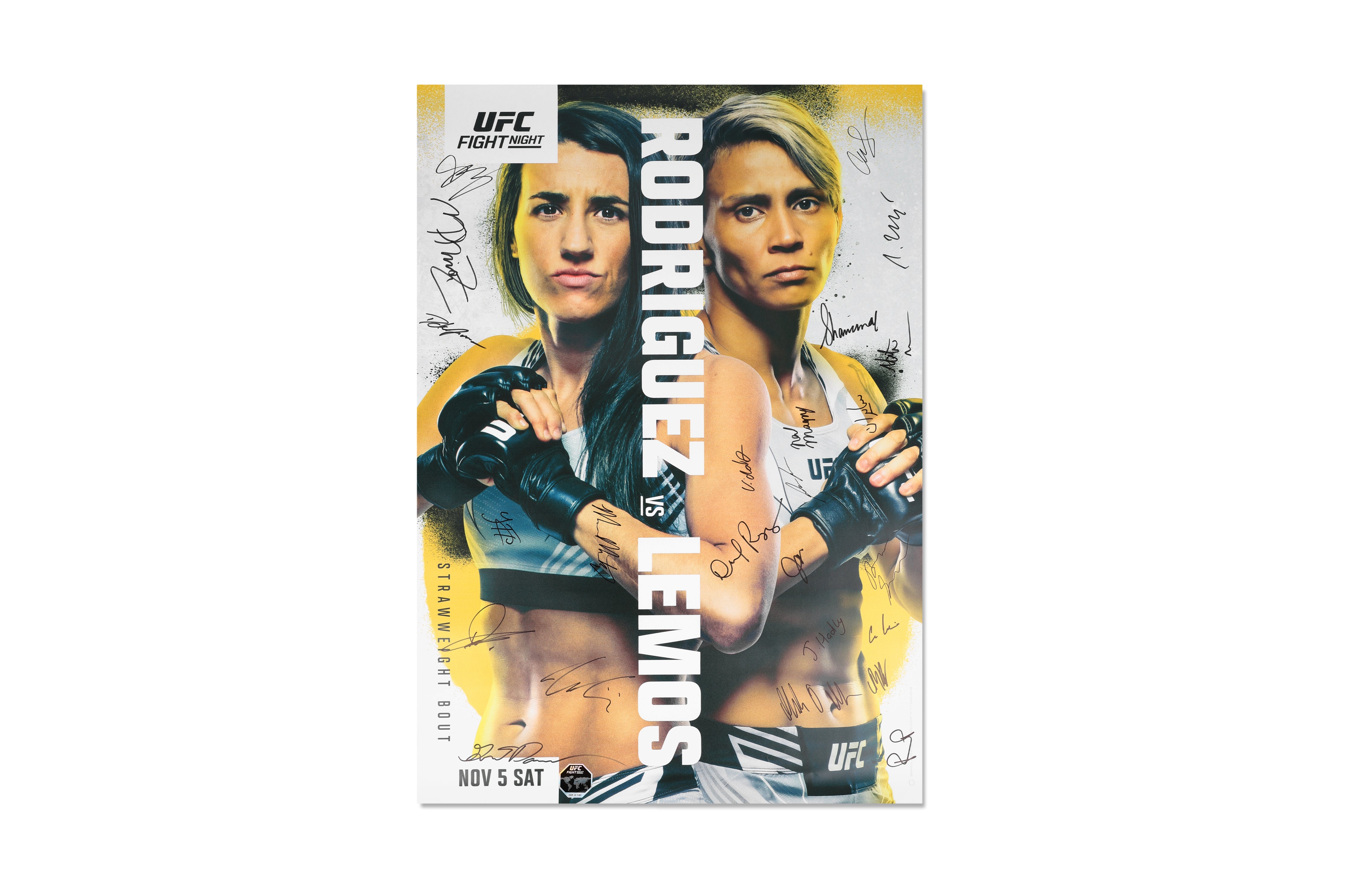 UFC Fight Night: Rodriguez vs Lemos Autographed Poster
