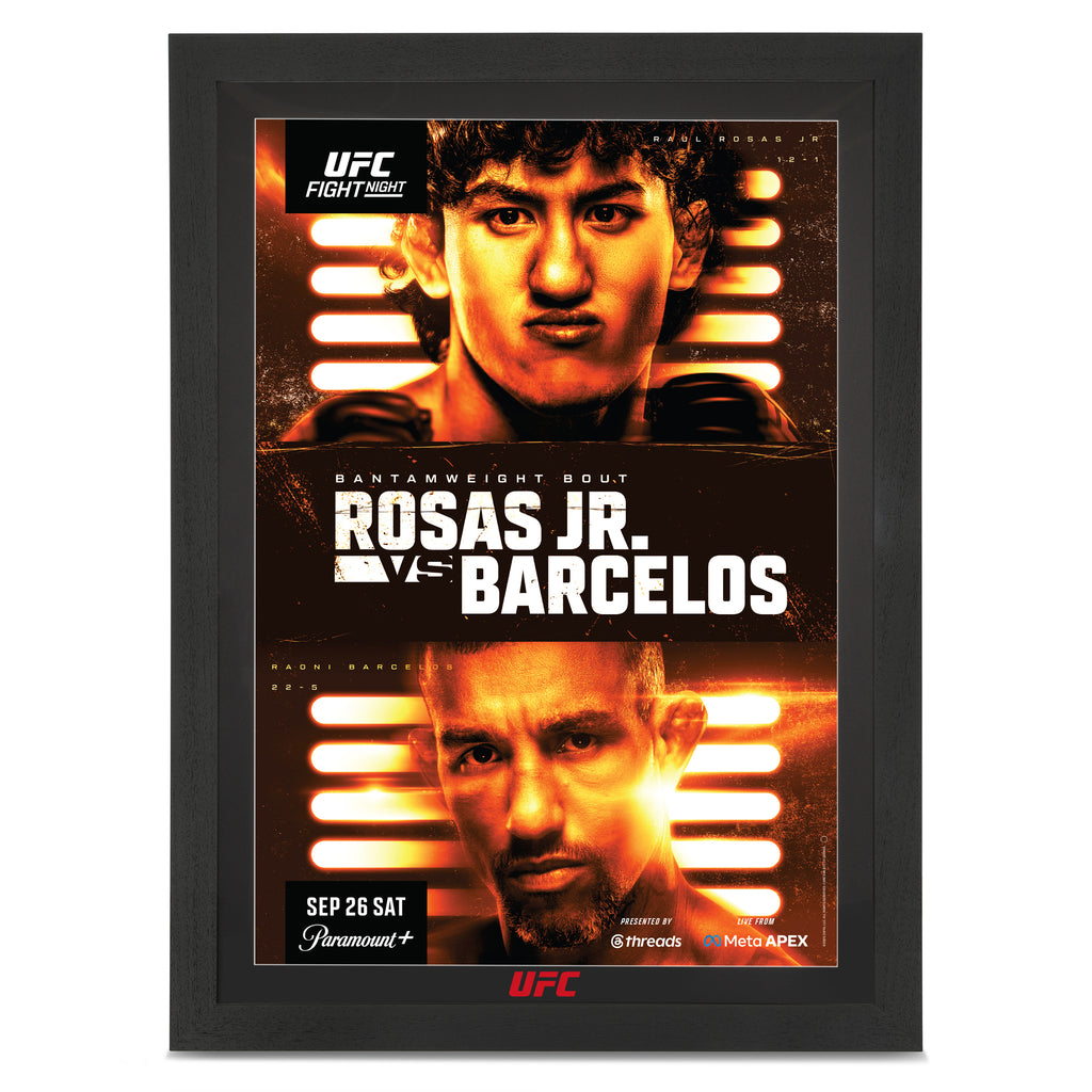UFC Fight Night: Rosas Jr vs Barcelos Autographed Event Poster