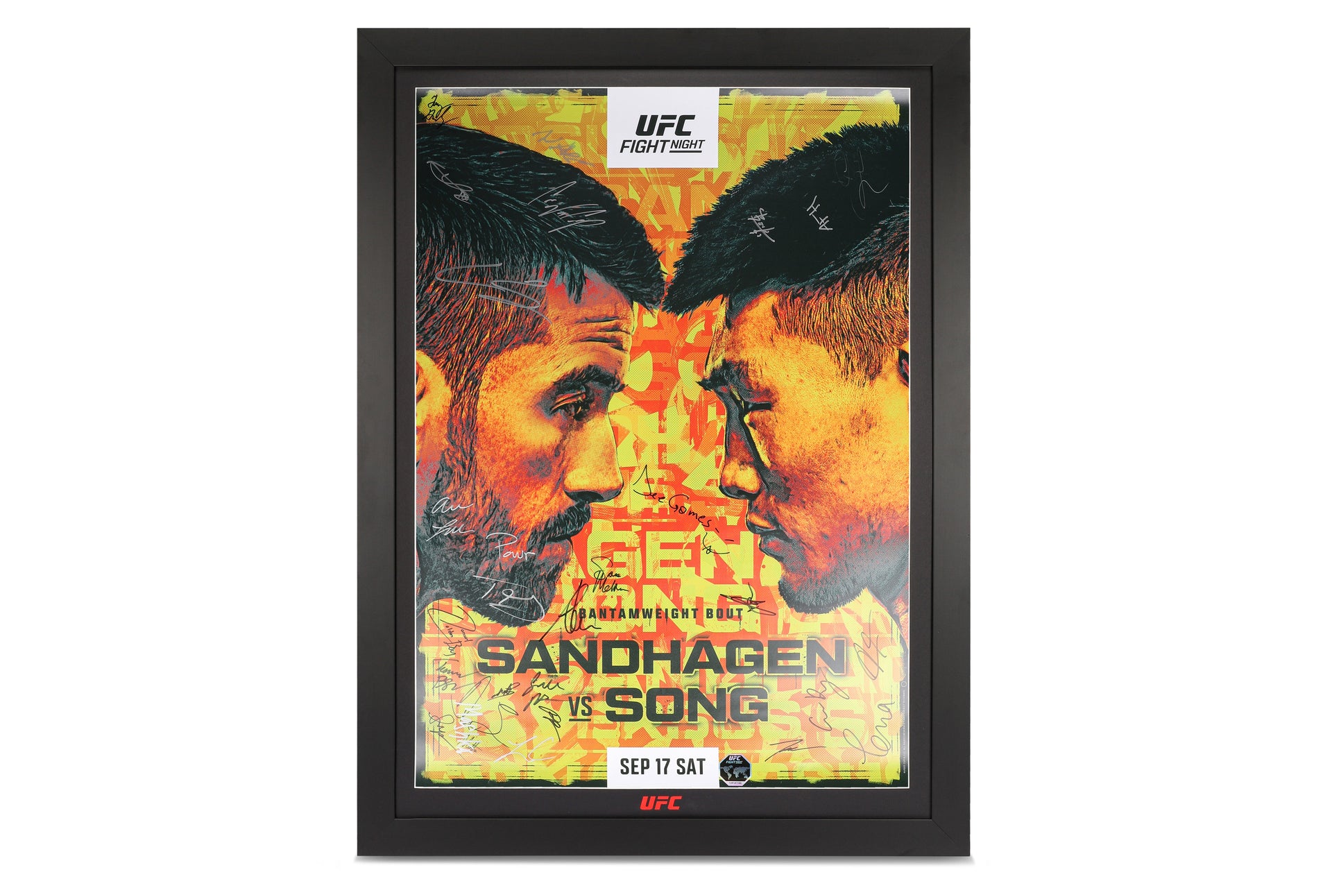 UFC Fight Night: Sandhagen vs Song Autographed Event Poster