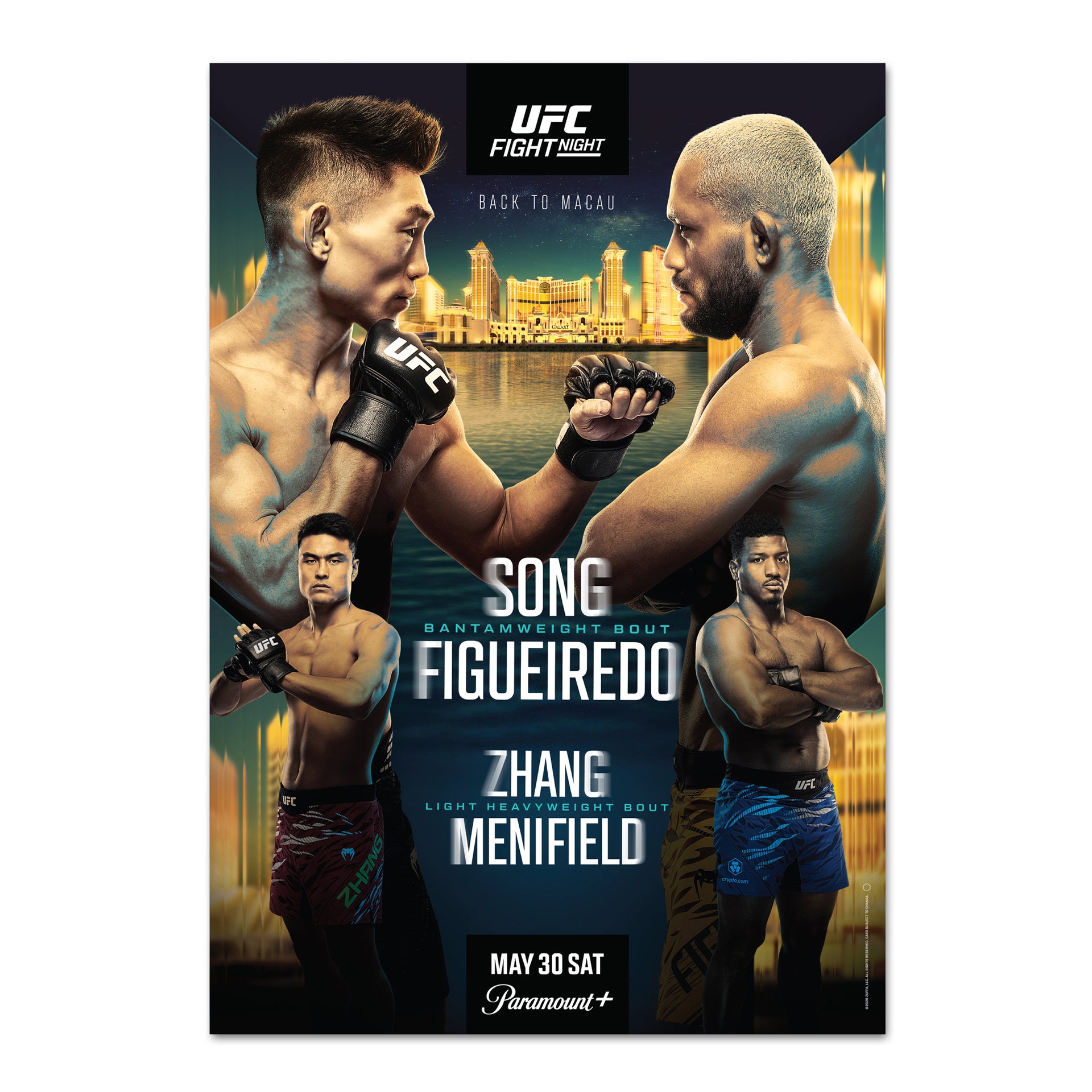 UFC Fight Night: Song vs Figueiredo First Edition Autographed Event Poster