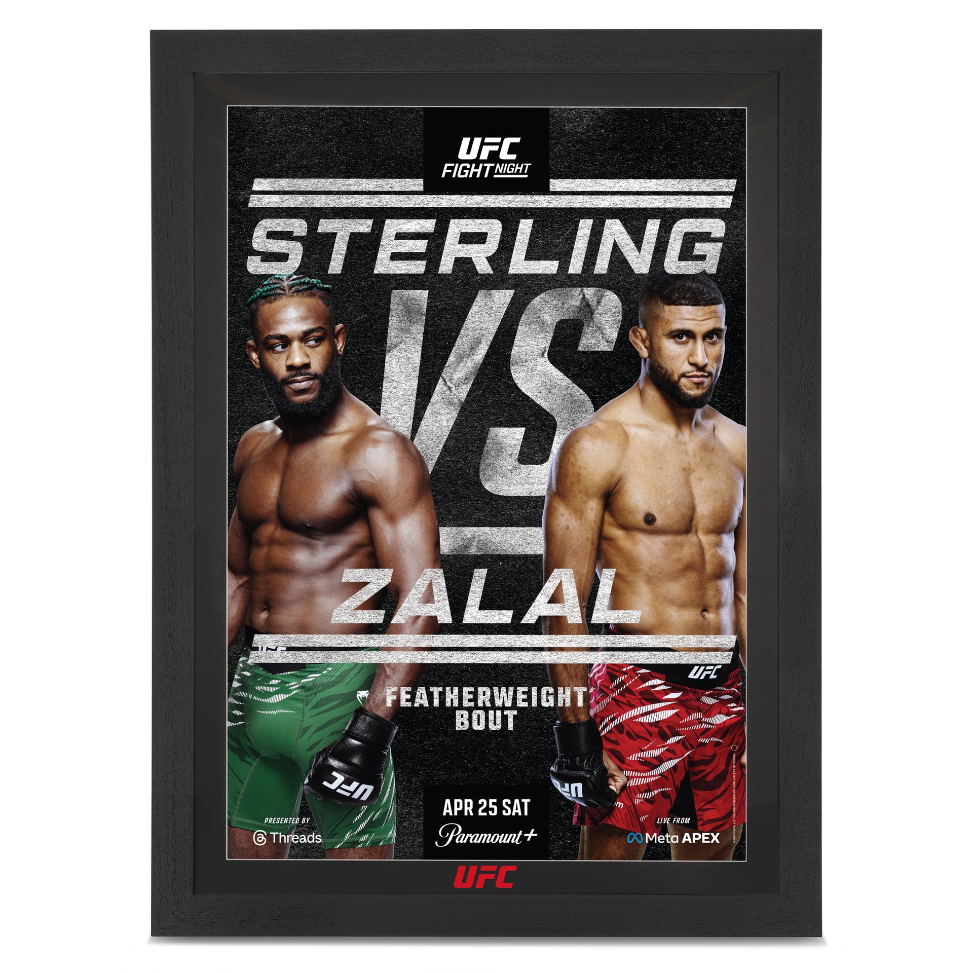 UFC Fight Night: Sterling vs Zalal Autographed Event Poster