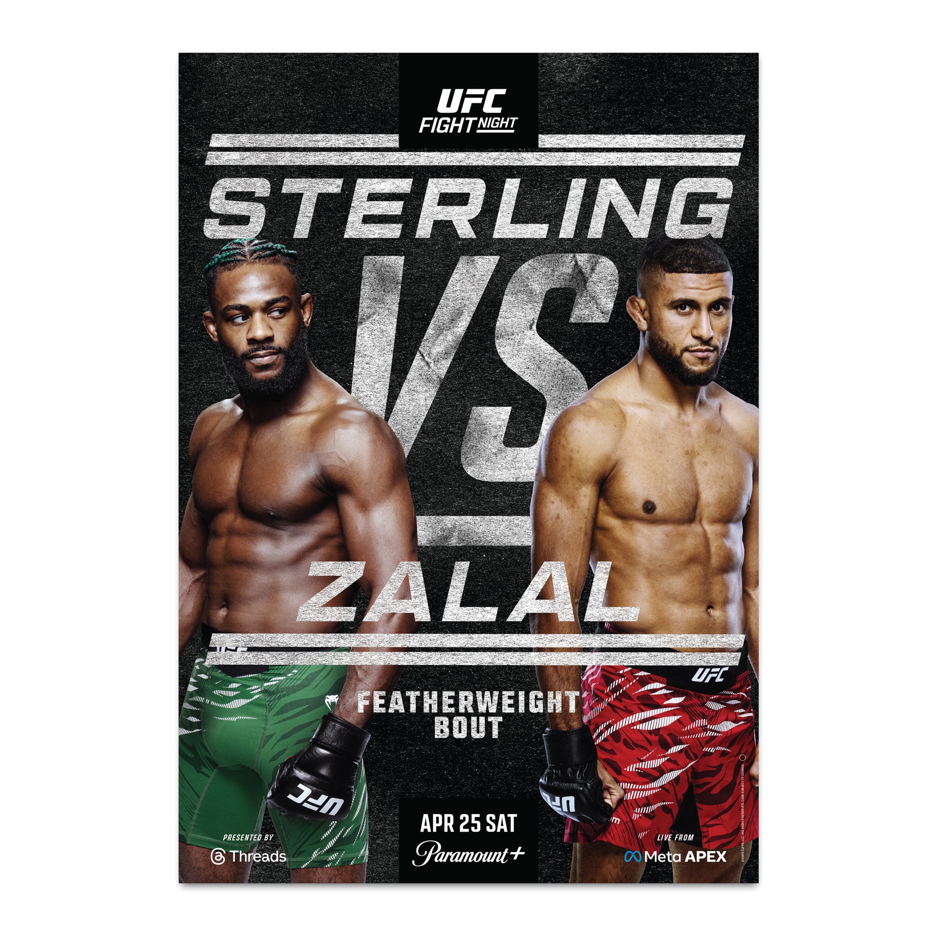 UFC Fight Night: Sterling vs Zalal Autographed Event Poster