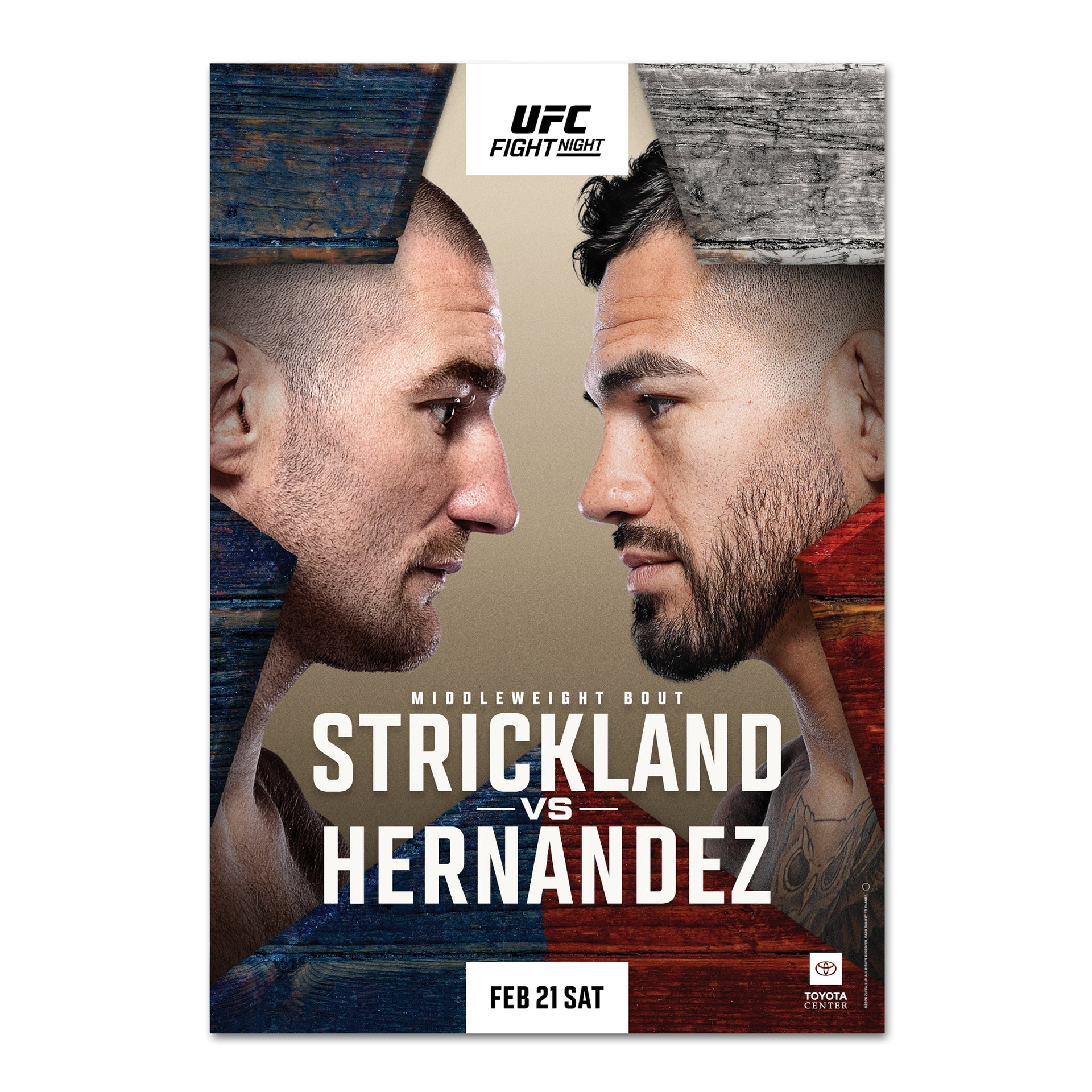 UFC Fight Night: Strickland vs Hernandez Autographed Event Poster