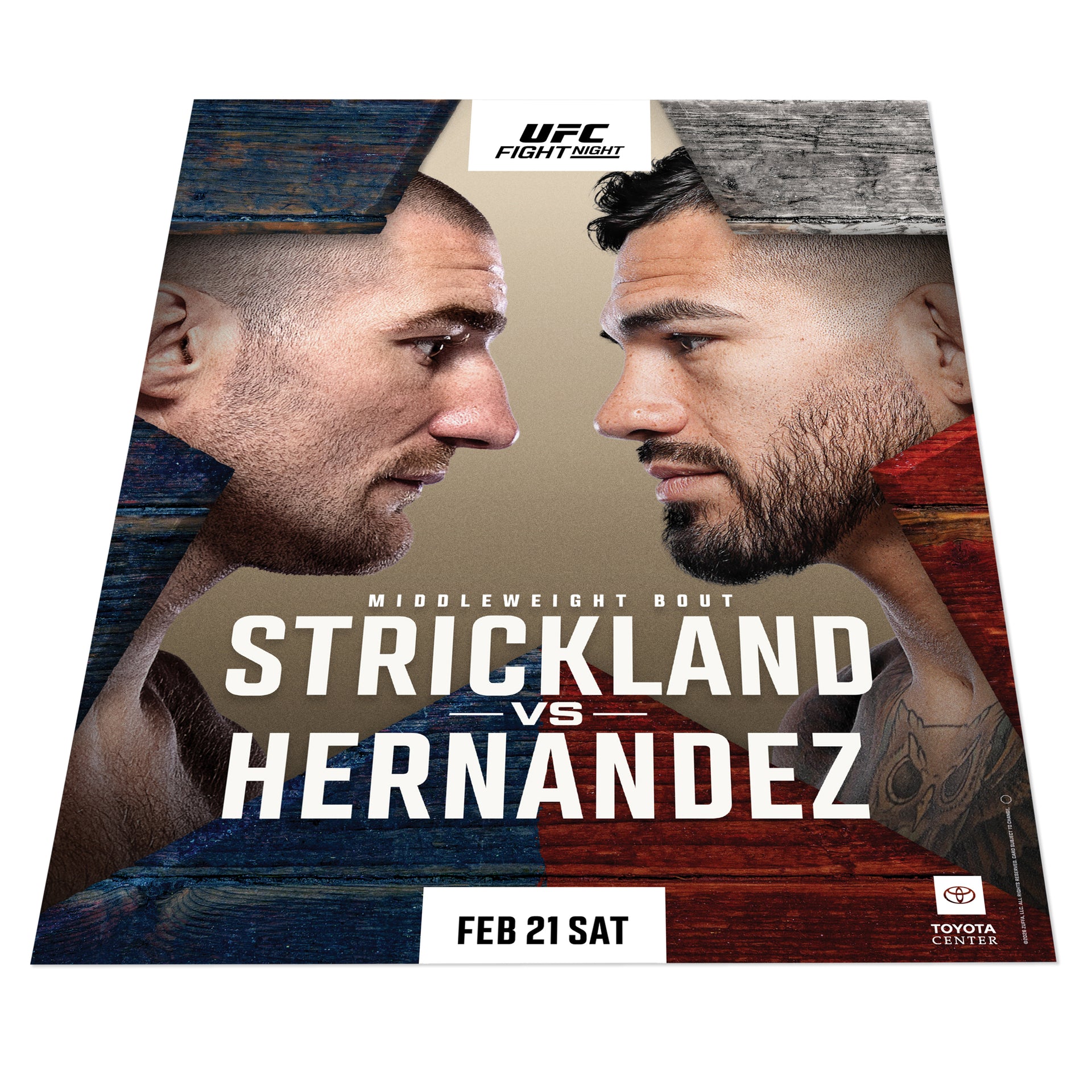 UFC Fight Night: Strickland vs Hernandez First Edition Autographed Event Poster