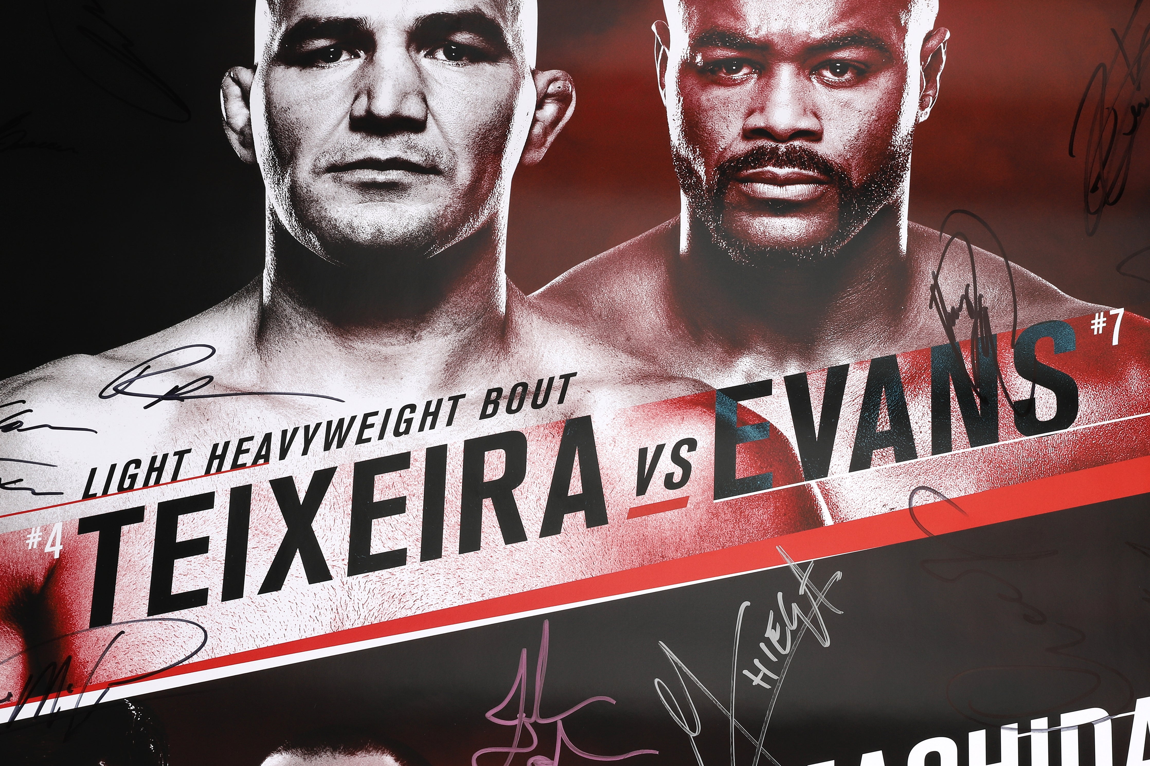 UFC on Fox: Teixeira vs Evans Signed Event Poster