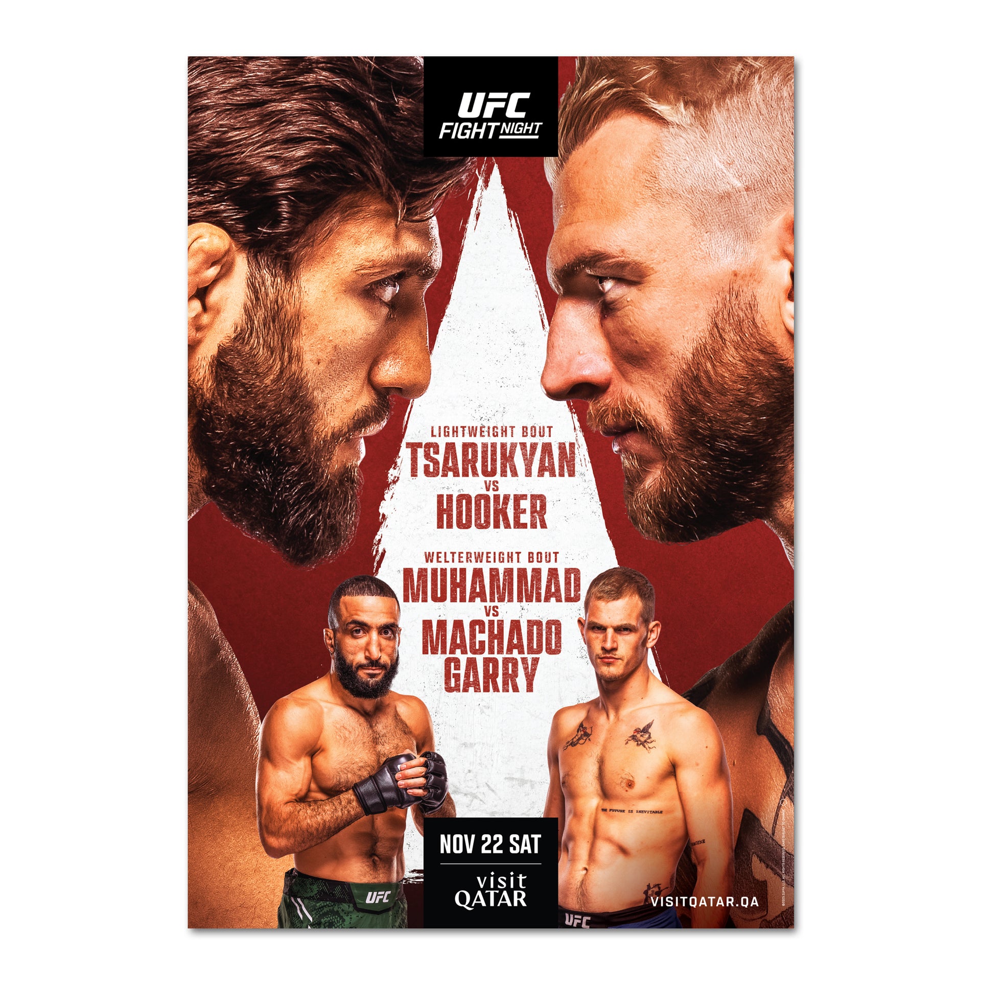 UFC Fight Night: Tsarukyan vs Hooker Autographed Event Poster
