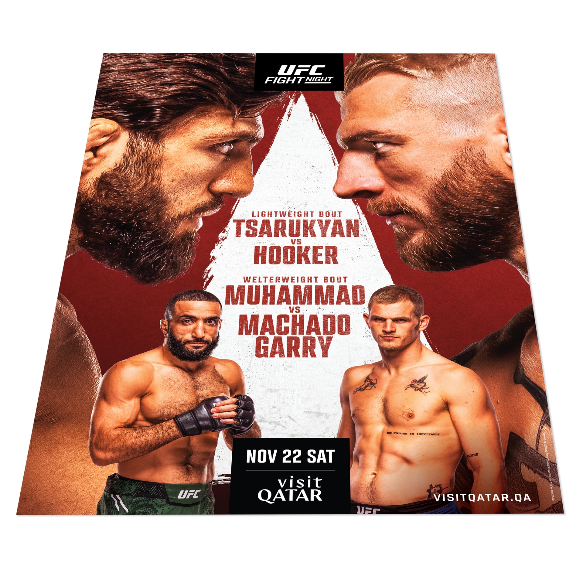 UFC Fight Night: Tsarukyan vs Hooker First Edition Autographed Event Poster