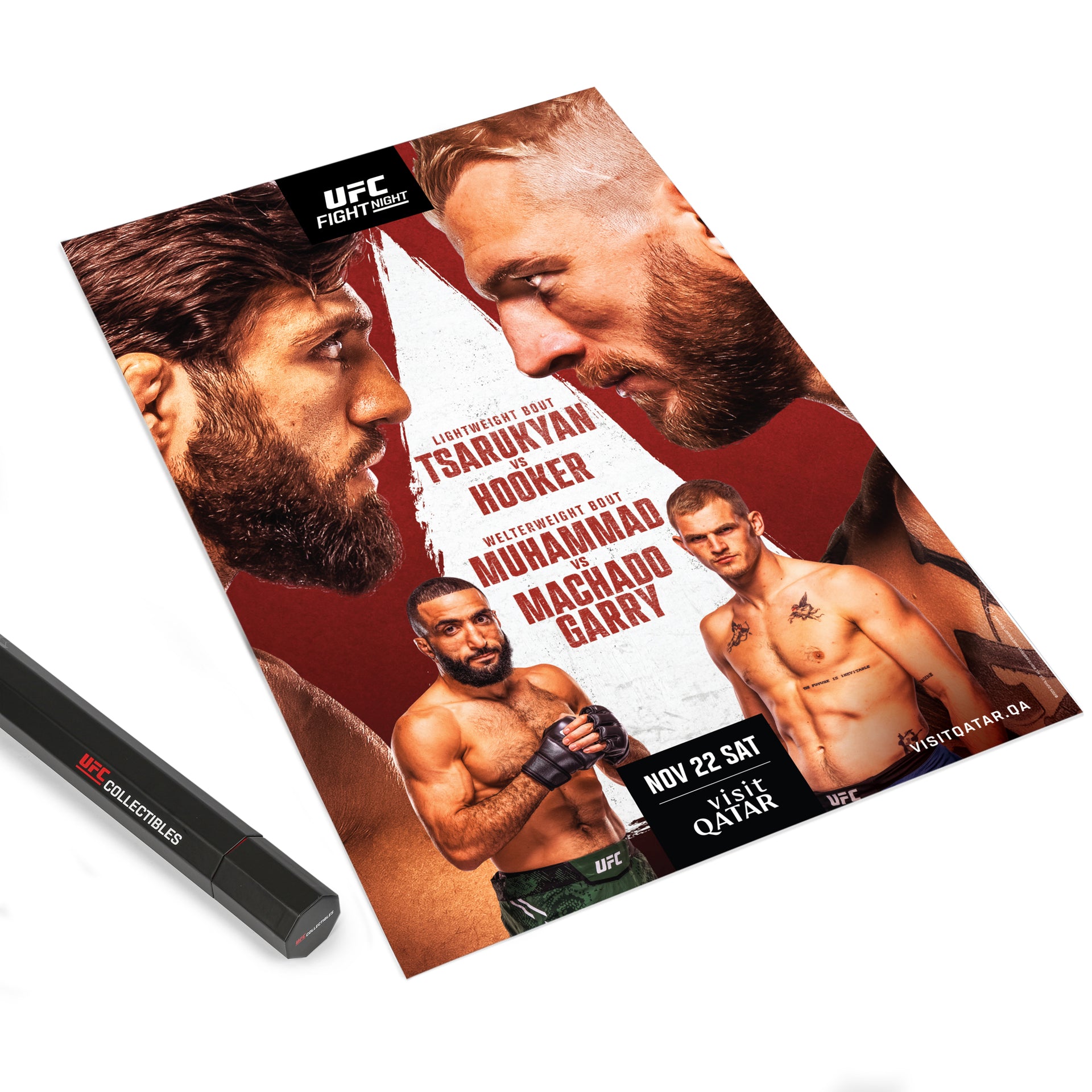 UFC Fight Night: Tsarukyan vs Hooker First Edition Autographed Event Poster