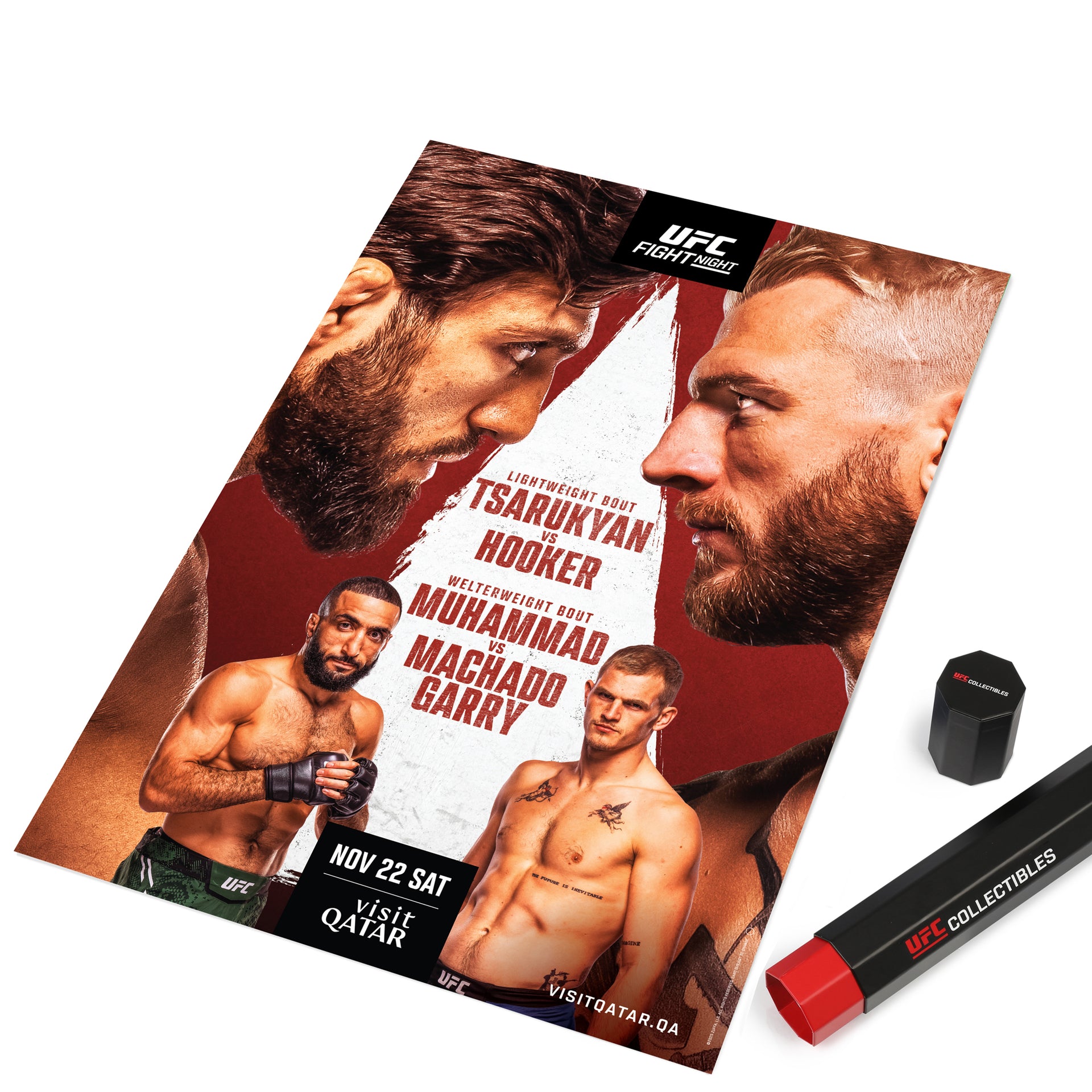 UFC Fight Night: Tsarukyan vs Hooker Autographed Event Poster