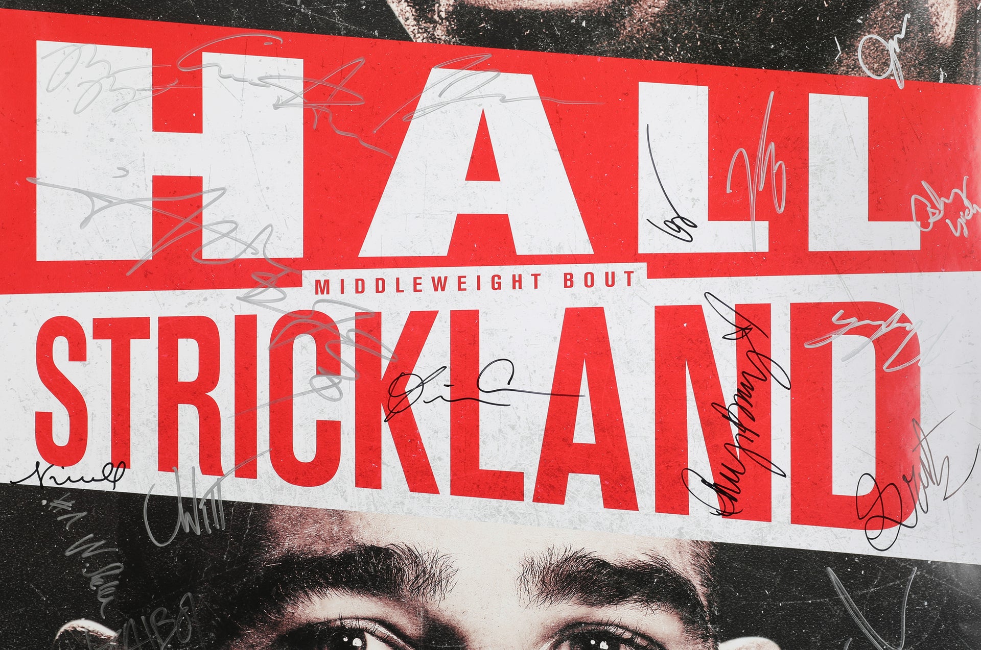 UFC Fight Night: Hall vs Strickland Autographed Event Poster