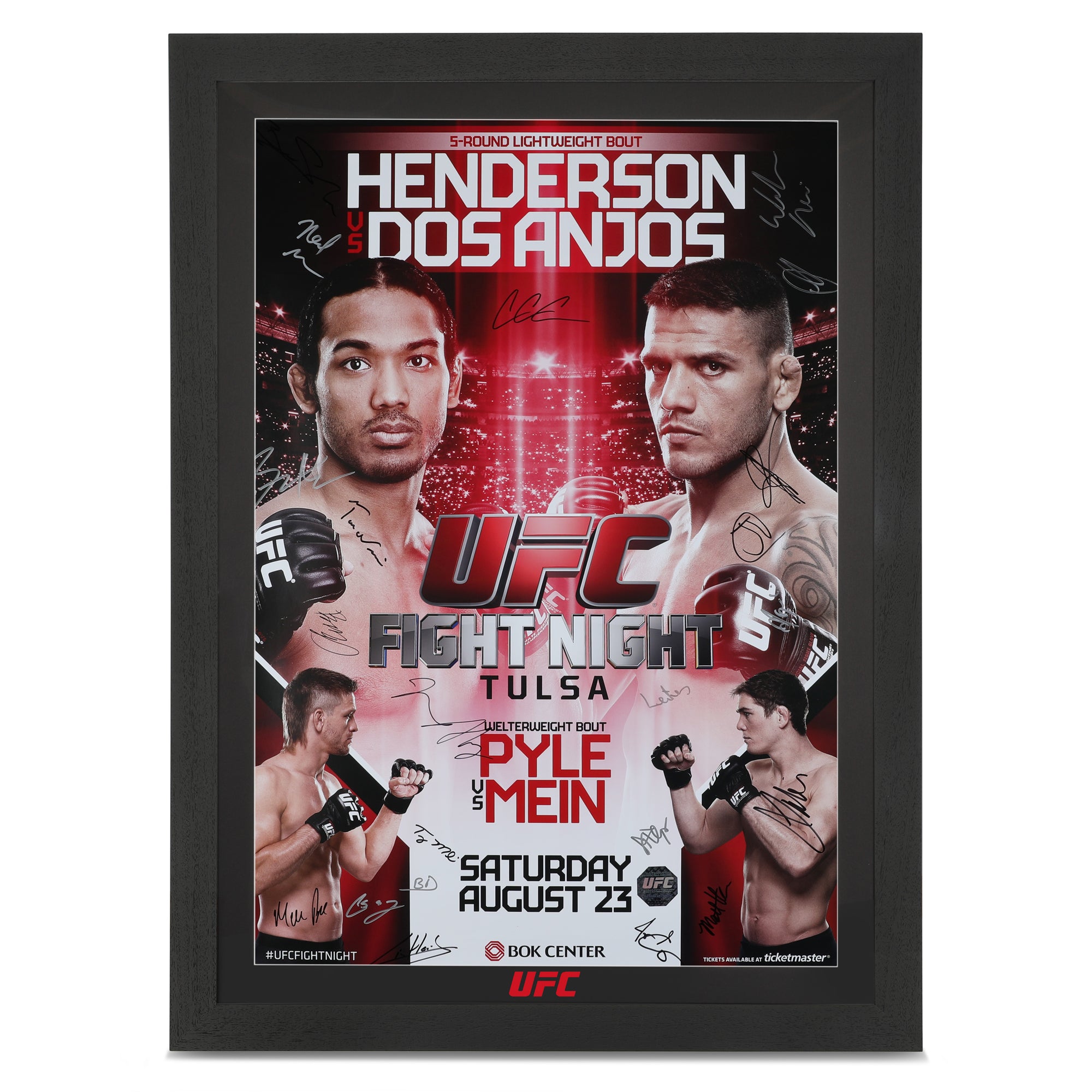 UFC Fight Night: Henderson vs dos Anjos Autographed Event Poster