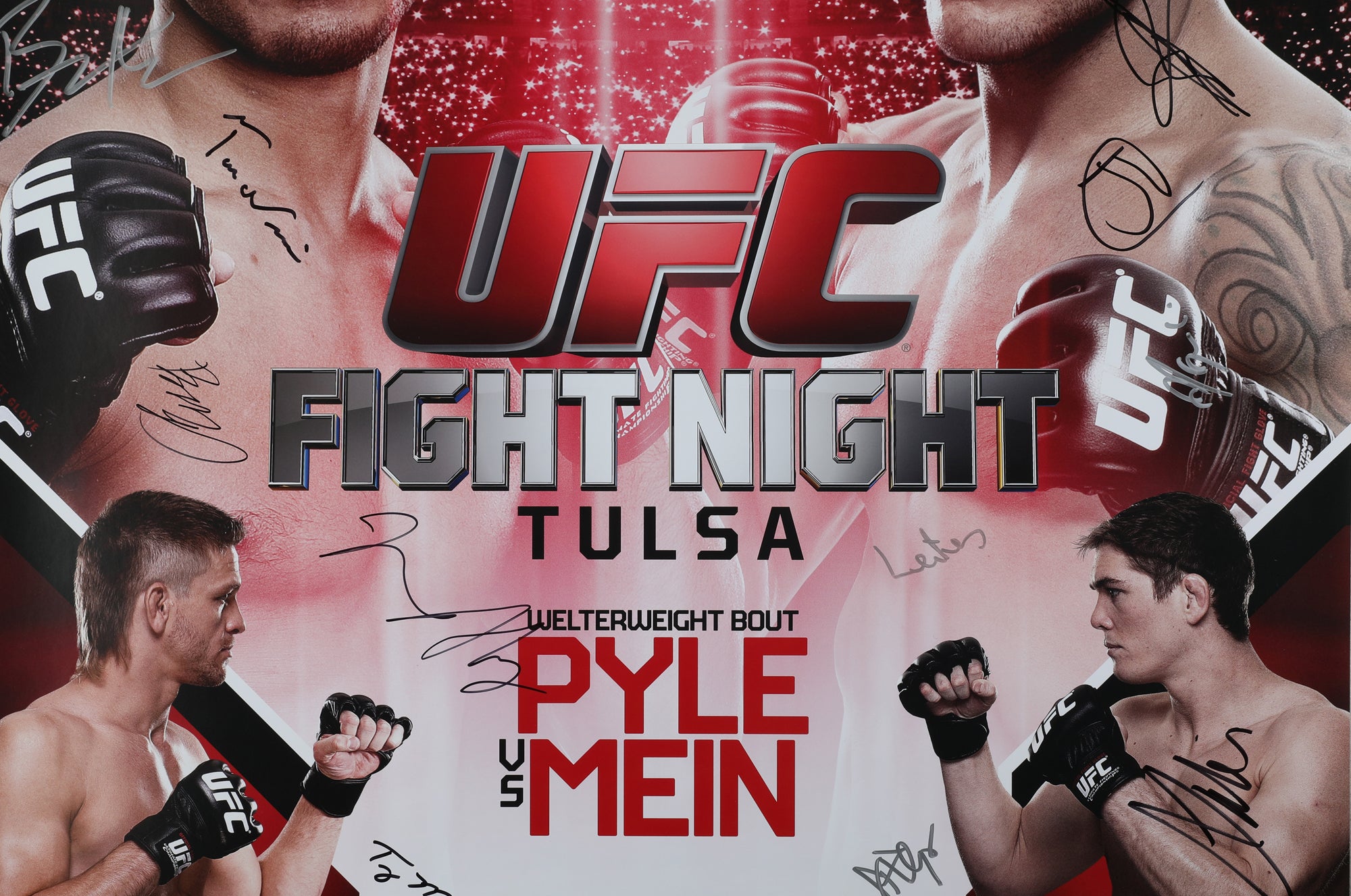 UFC Fight Night: Henderson vs dos Anjos Autographed Event Poster