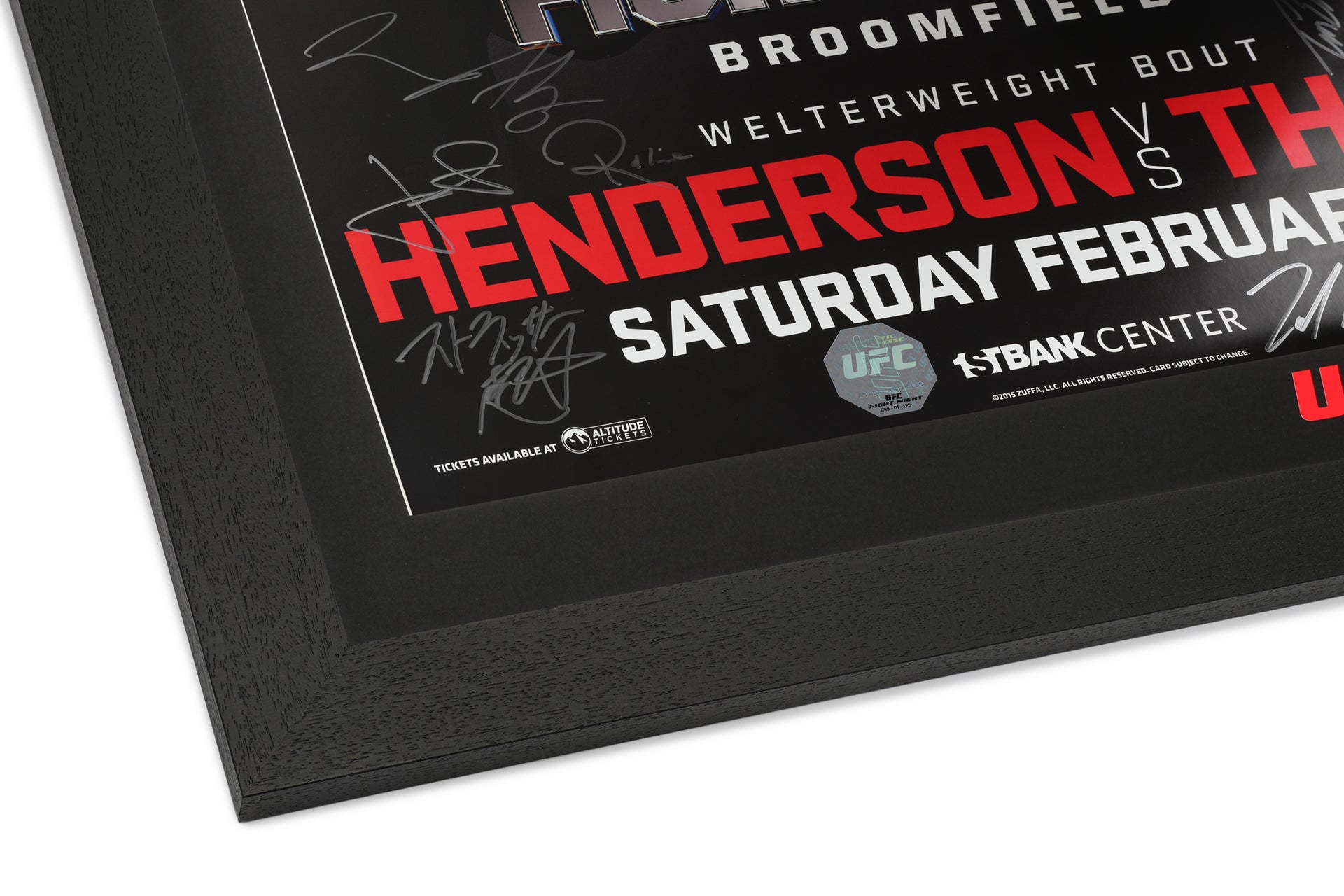 UFC Fight Night: Henderson vs Thatch Autographed Event Poster