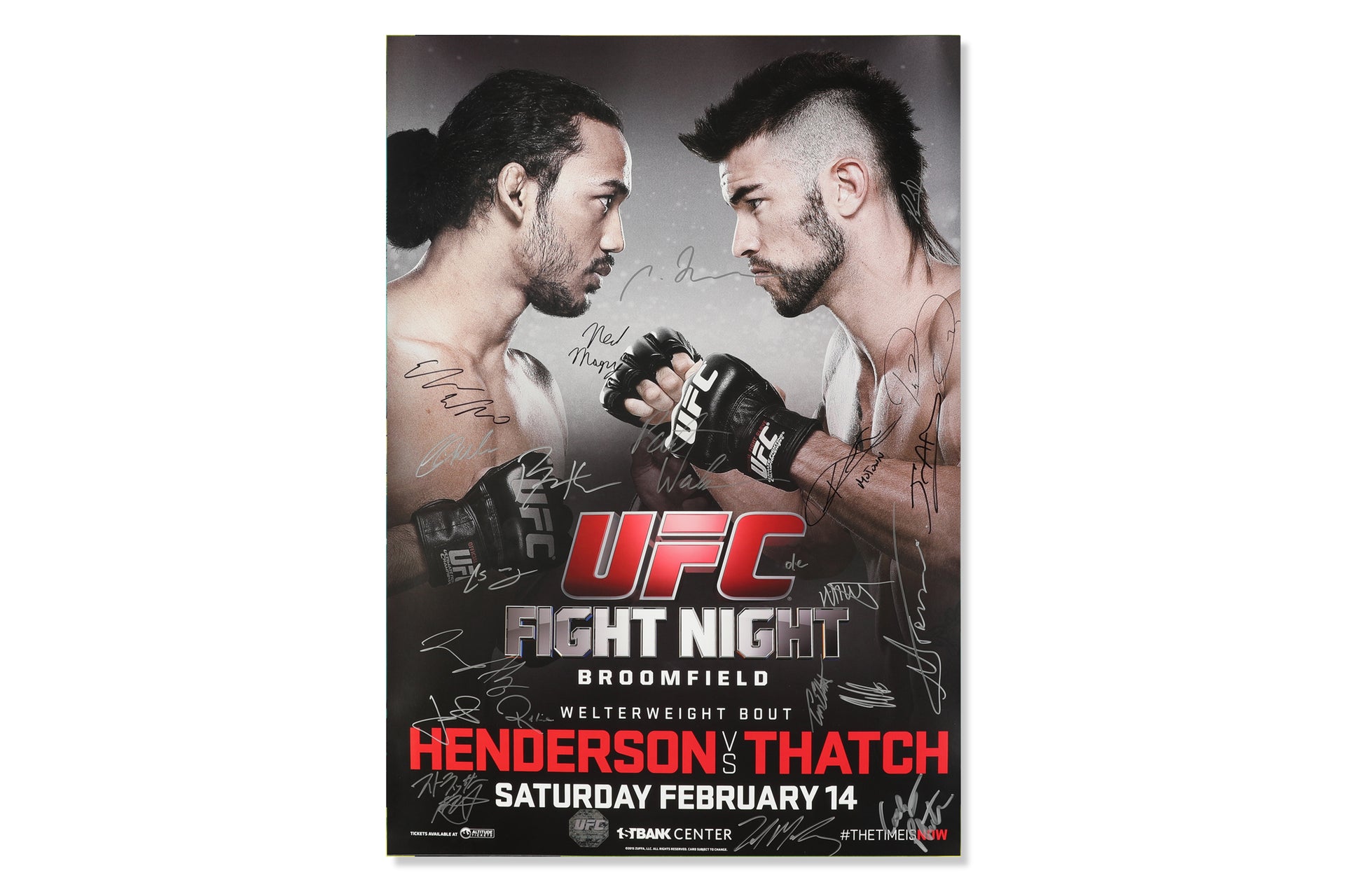 UFC Fight Night: Henderson vs Thatch Autographed Event Poster