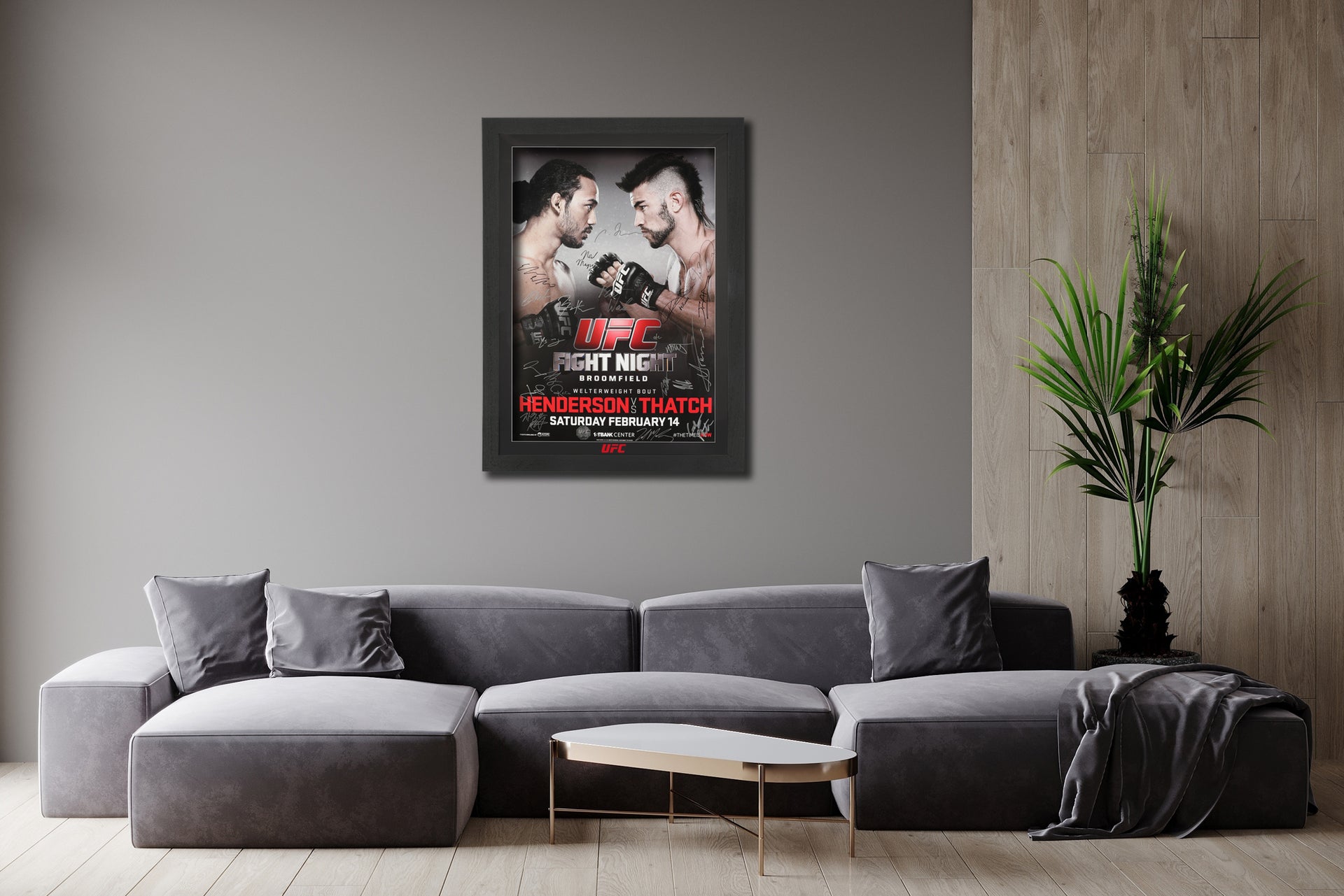 UFC Fight Night: Henderson vs Thatch Autographed Event Poster