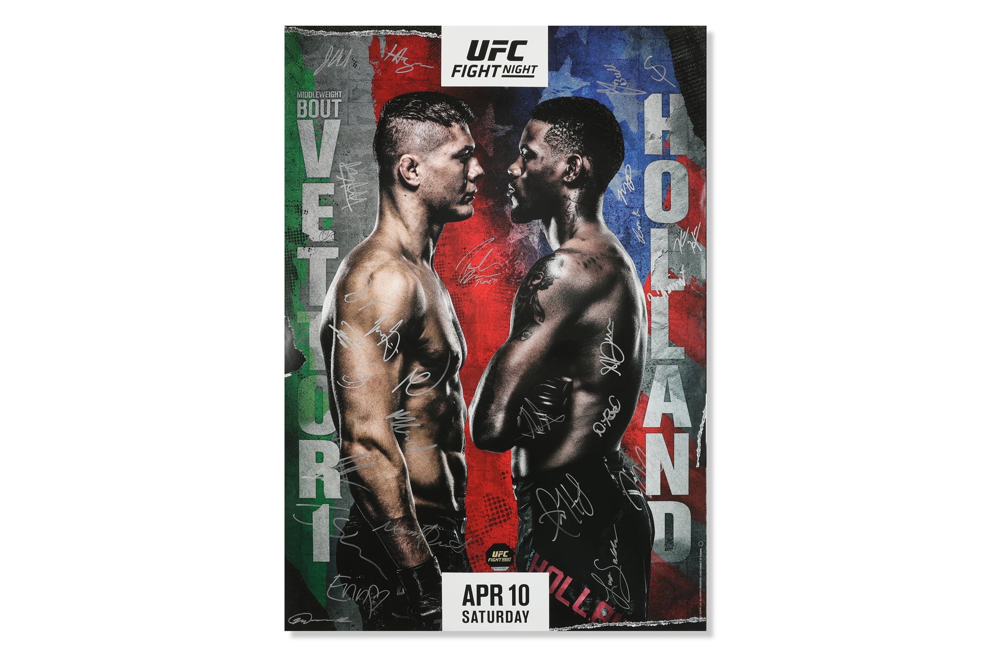 UFC Fight Night: Vettori vs Holland Autographed Event Poster