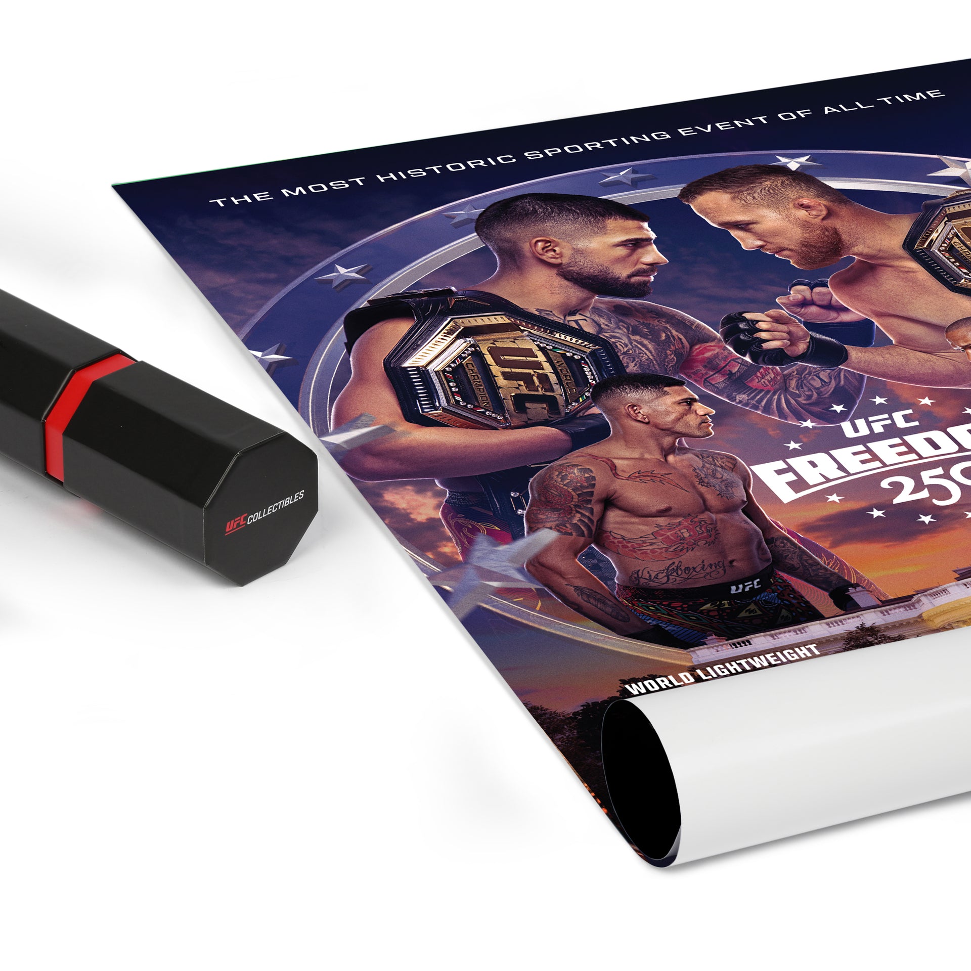 UFC Freedom 250: Topuria vs Gaethje Autographed Event Poster