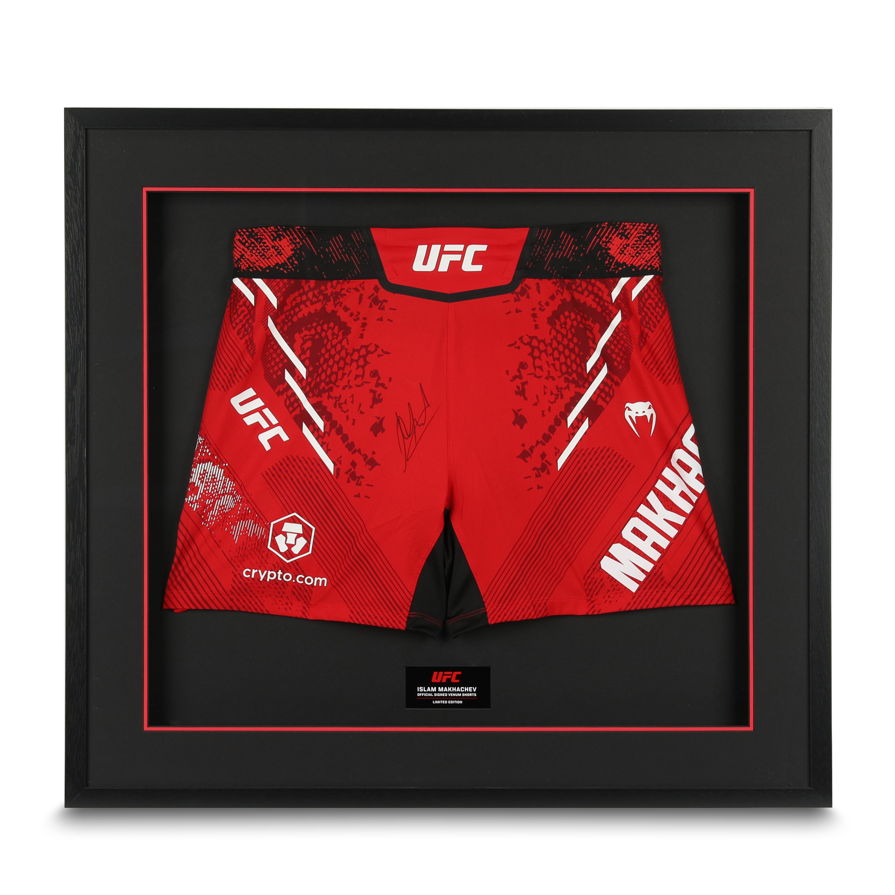 Islam Makhachev Signed Red Venum Adrenaline Shorts