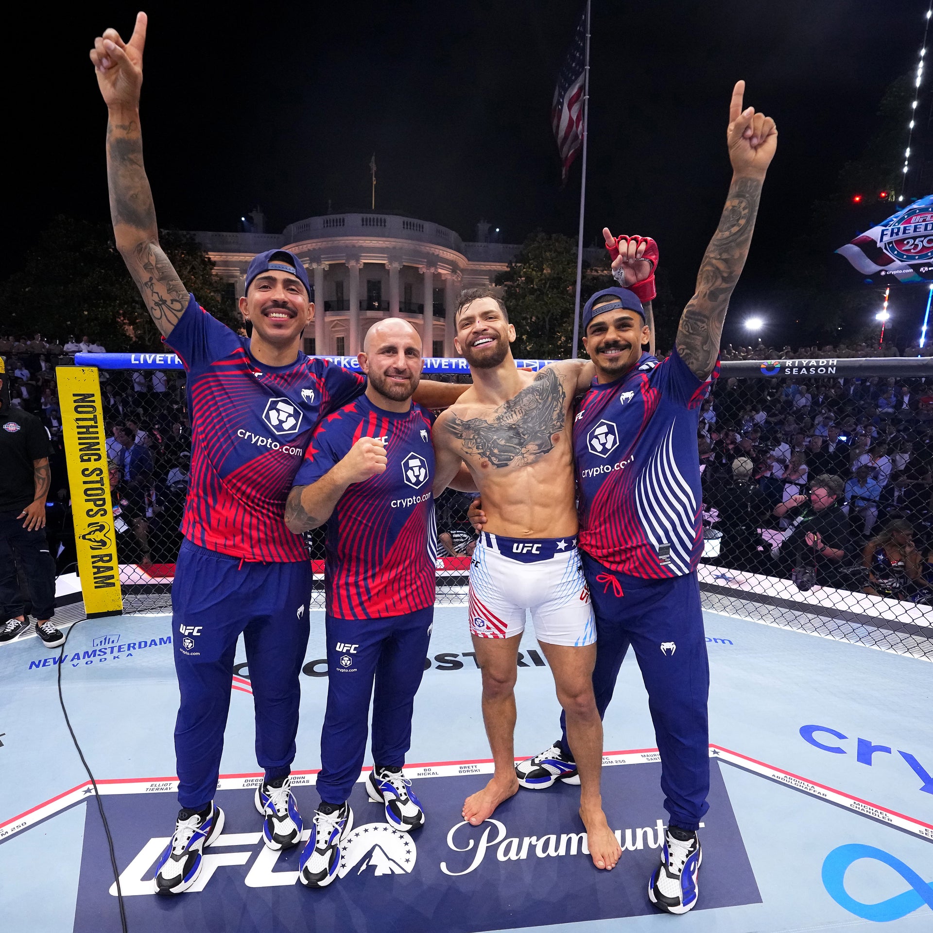 UFC Freedom 250: Topuria vs Gaethje Logo Canvas Coffee Table