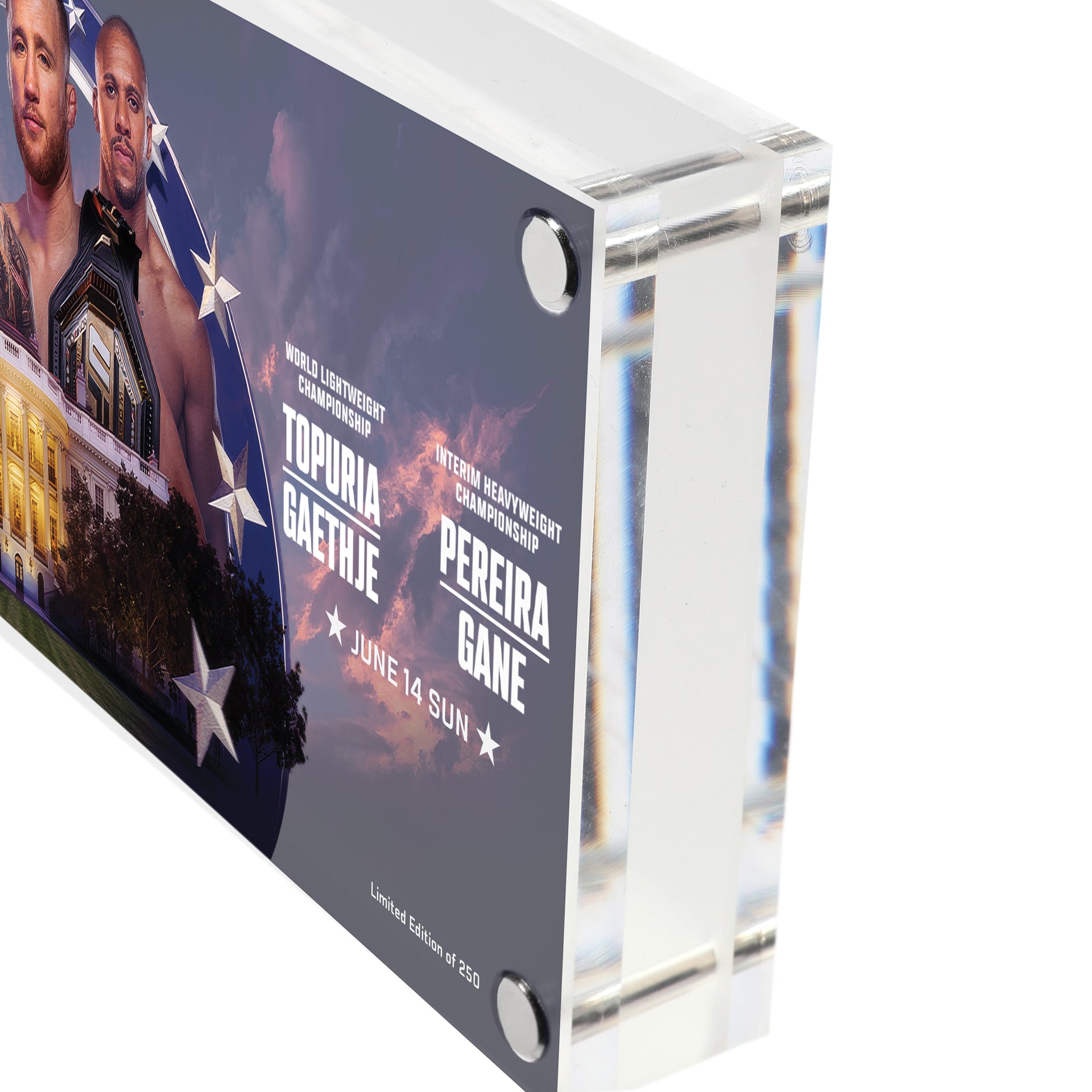 UFC Freedom 250: Topuria vs Gaethje Limited Edition Canvas in Acrylic