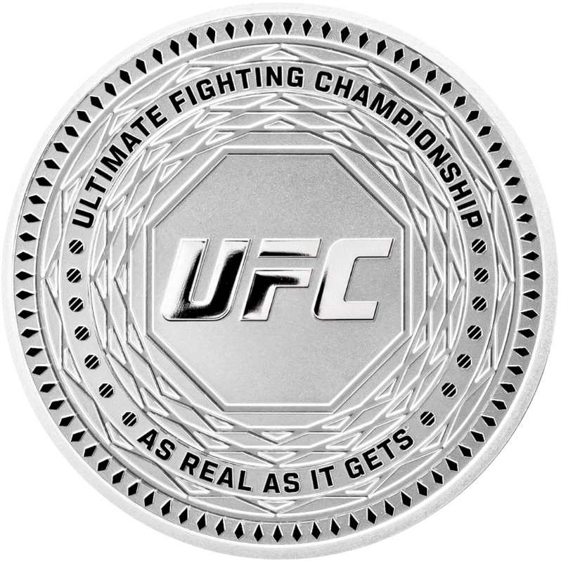 1 oz UFC Georges St-Pierre Silver Round (Reverse Proof)