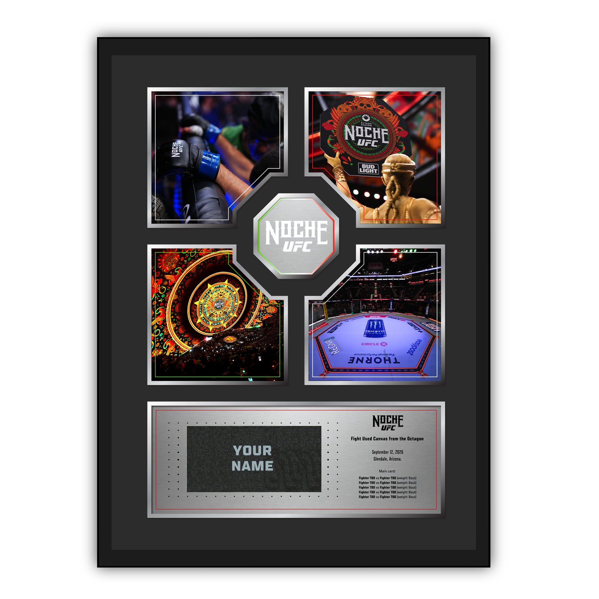 Noche UFC Name on Canvas