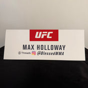 Max Holloway Press Conference Name Card UFC 329: McGregor vs Holloway 2