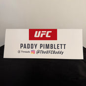 Paddy Pimblett Press Conference Name Card UFC 329: McGregor vs Holloway 2