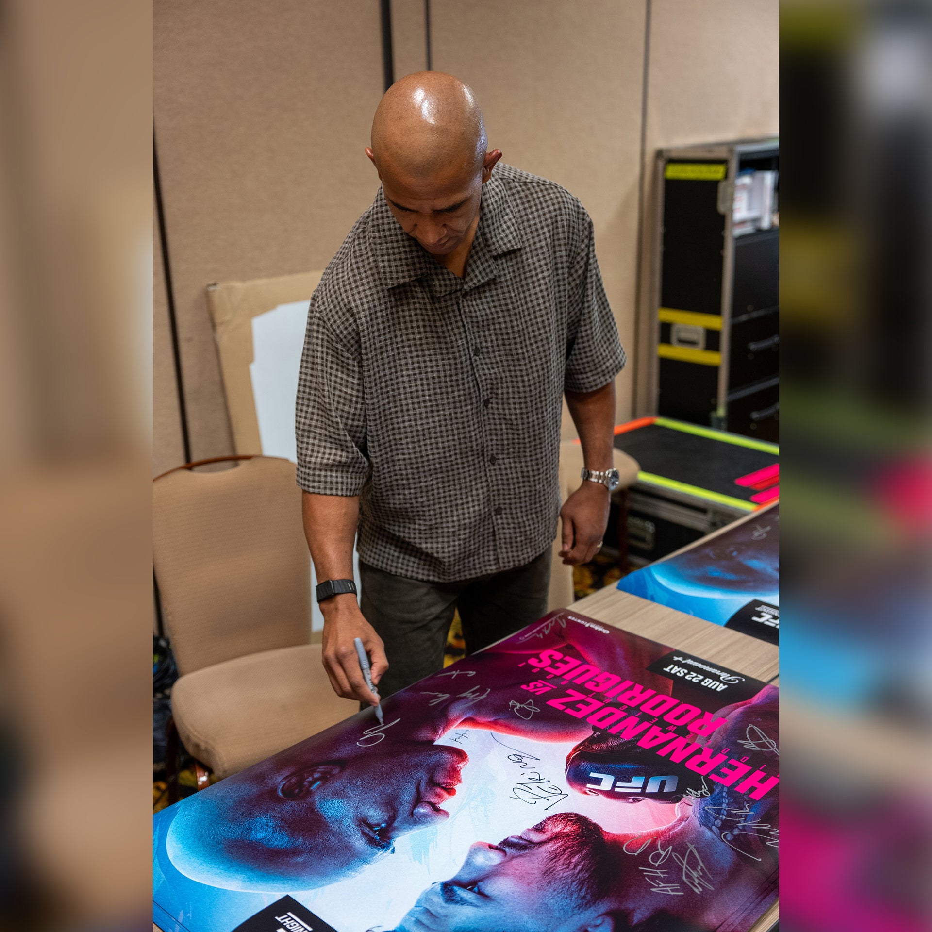 UFC Fight Night: Hernandez vs Rodrigues Autographed Event Poster