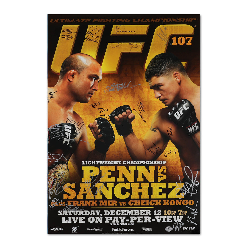 UFC 107: Penn vs Sanchez Autographed Event Poster
