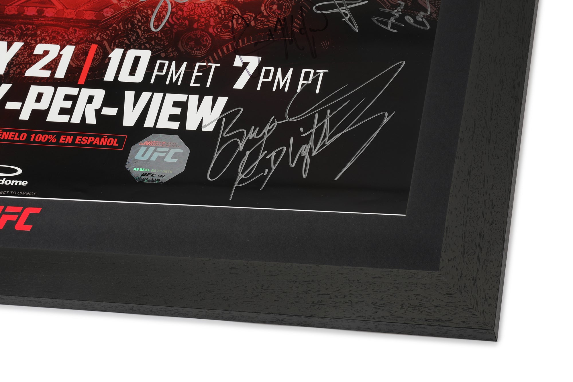 UFC 149: Faber vs Barao Autographed Event Poster