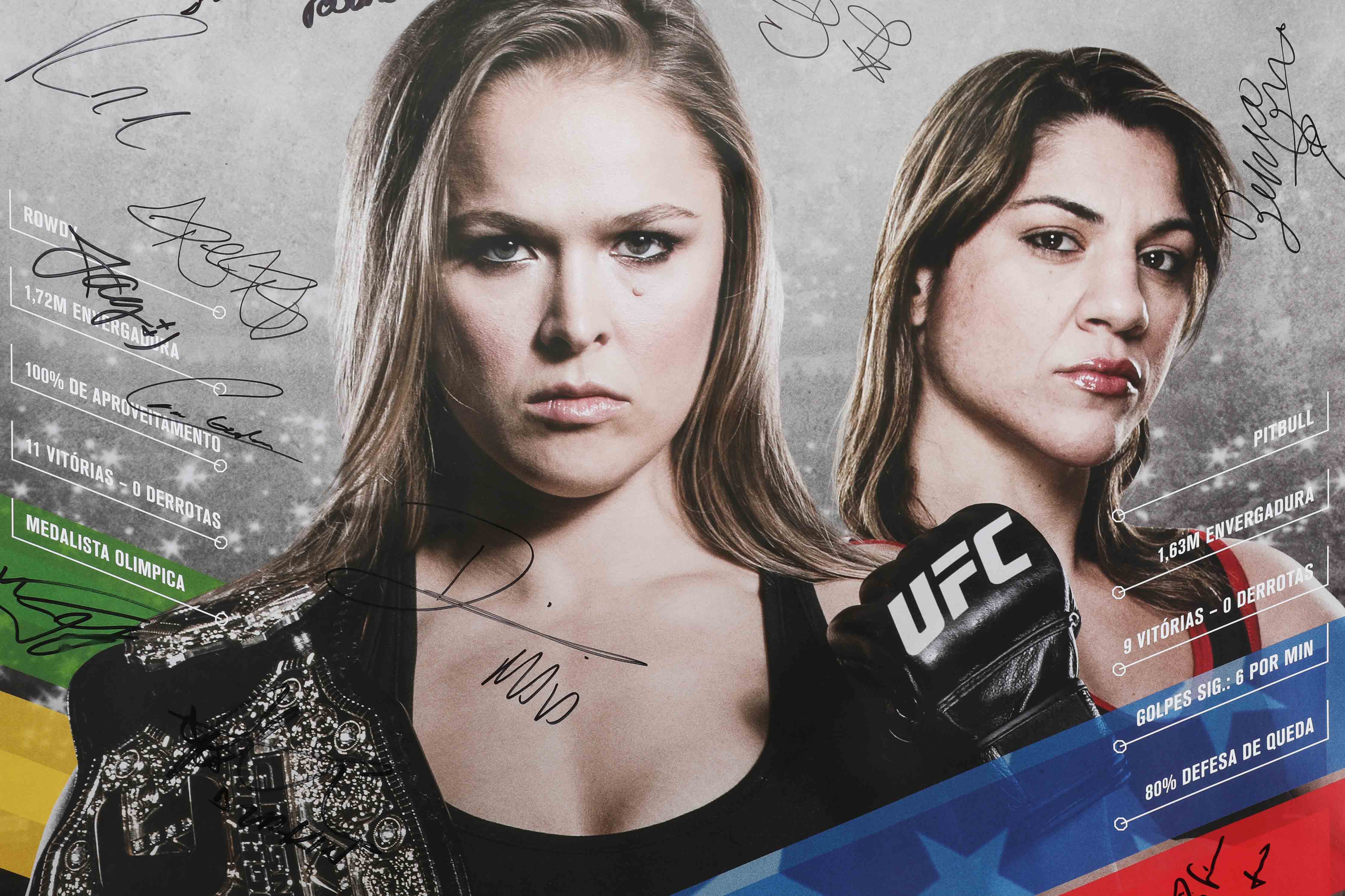 UFC 190: Rousey vs Correia Autographed Event Poster