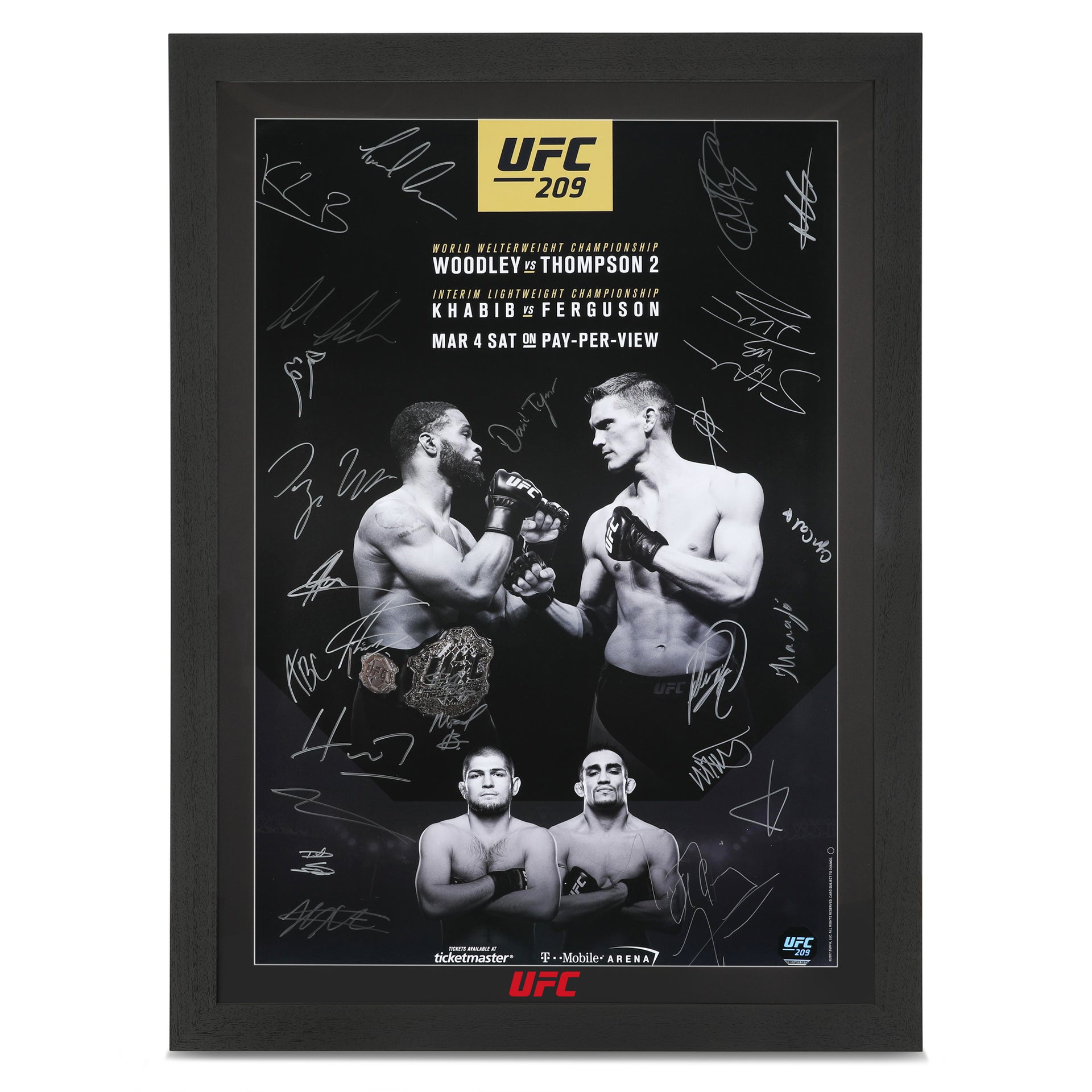 UFC 209: Woodley vs Thompson 2 Autographed Event Poster