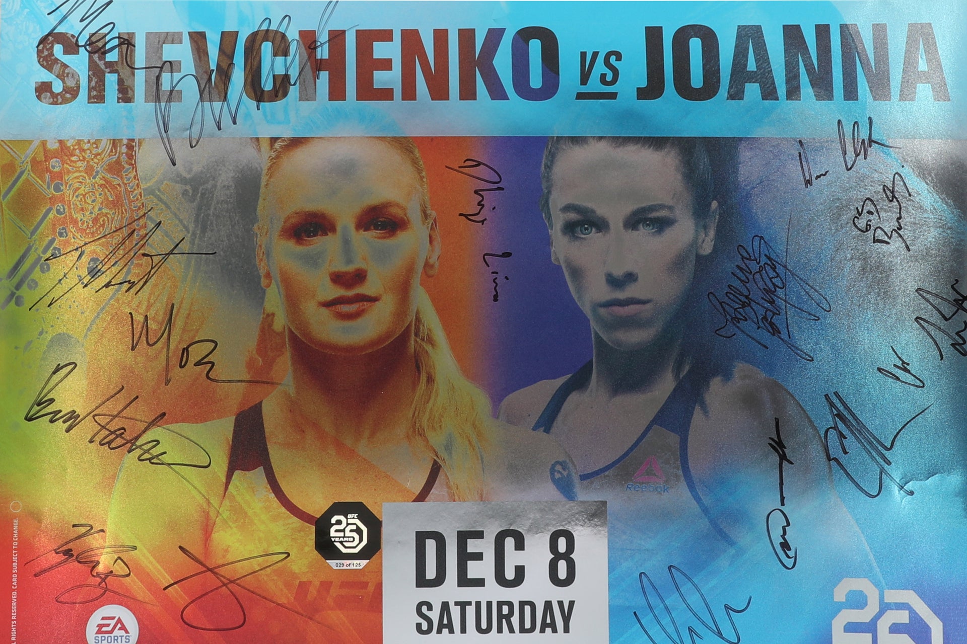 UFC 231: Holloway vs Ortega Autographed Event Poster