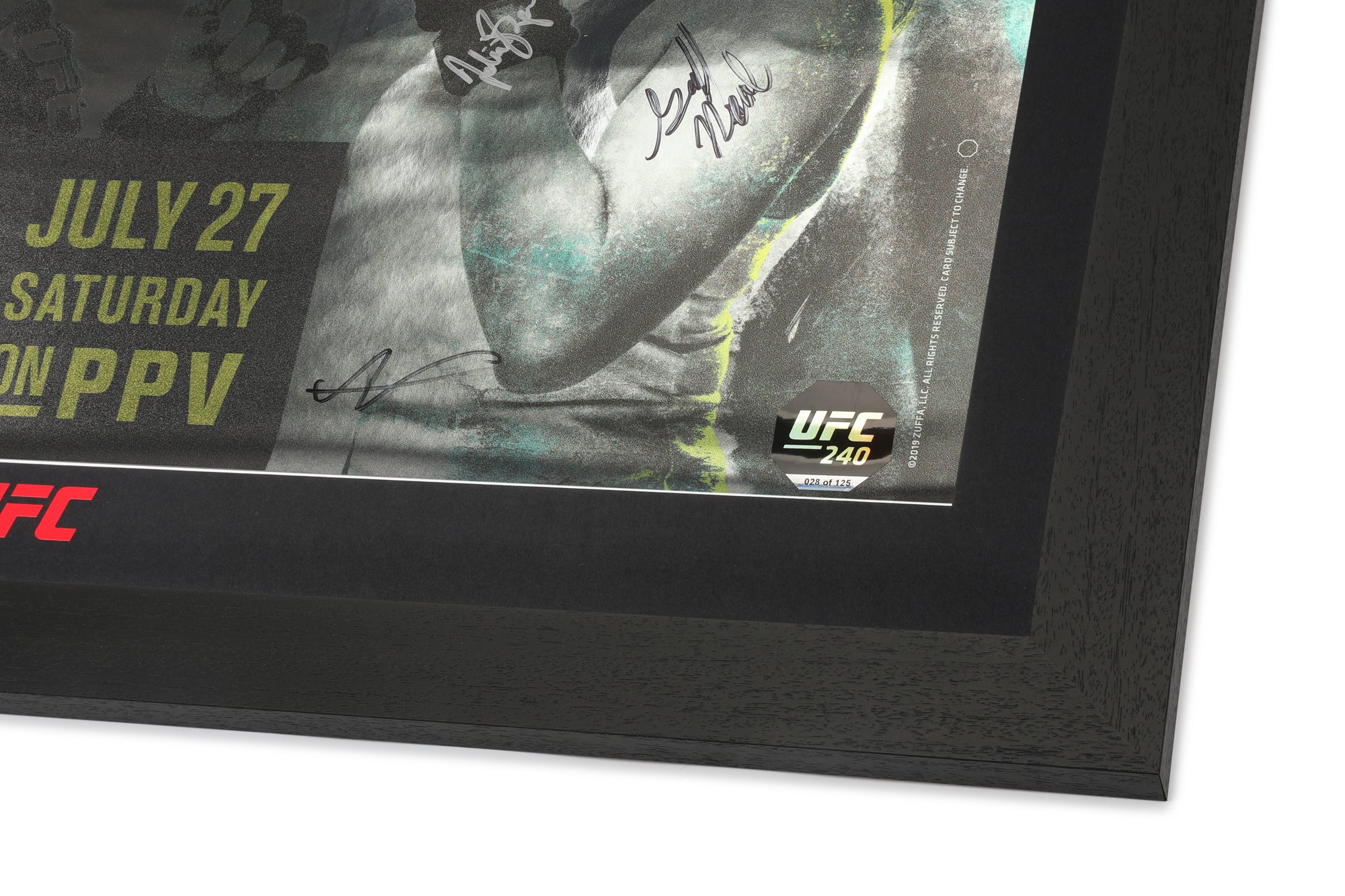 UFC 240: Holloway vs Edgar Signed Event Poster