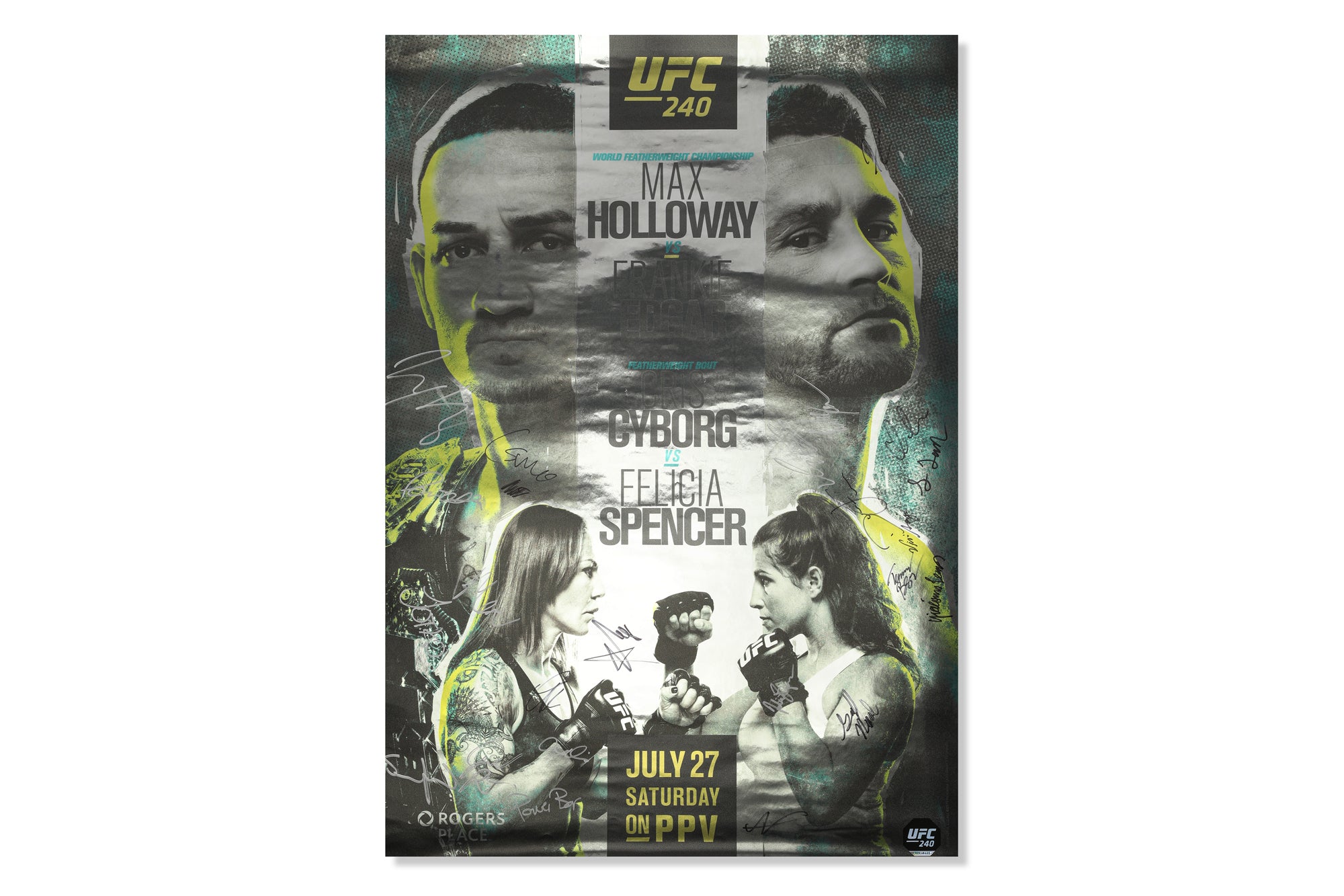 UFC 240: Holloway vs Edgar Autographed Event Poster