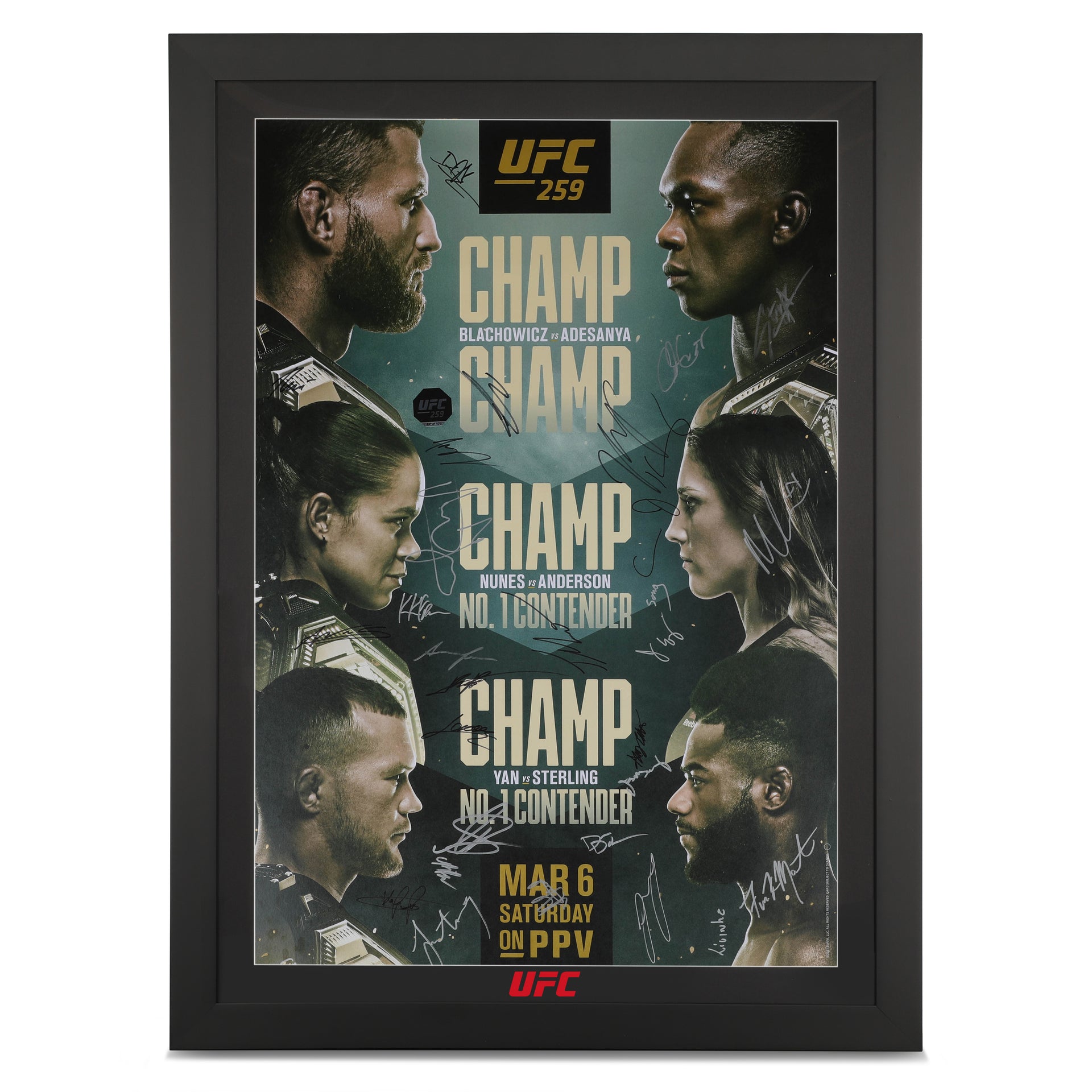 UFC 259: Blachowicz vs Adesanya Autographed Event Poster