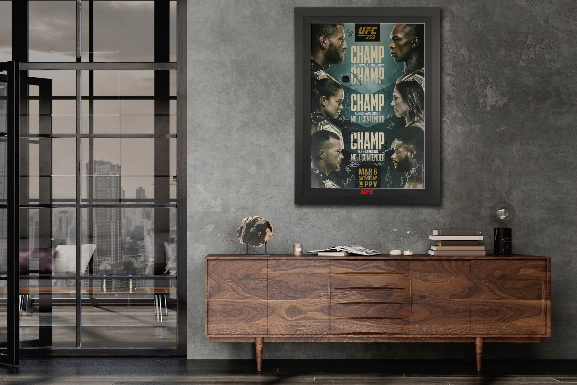 UFC 259: Blachowicz vs Adesanya Autographed Event Poster