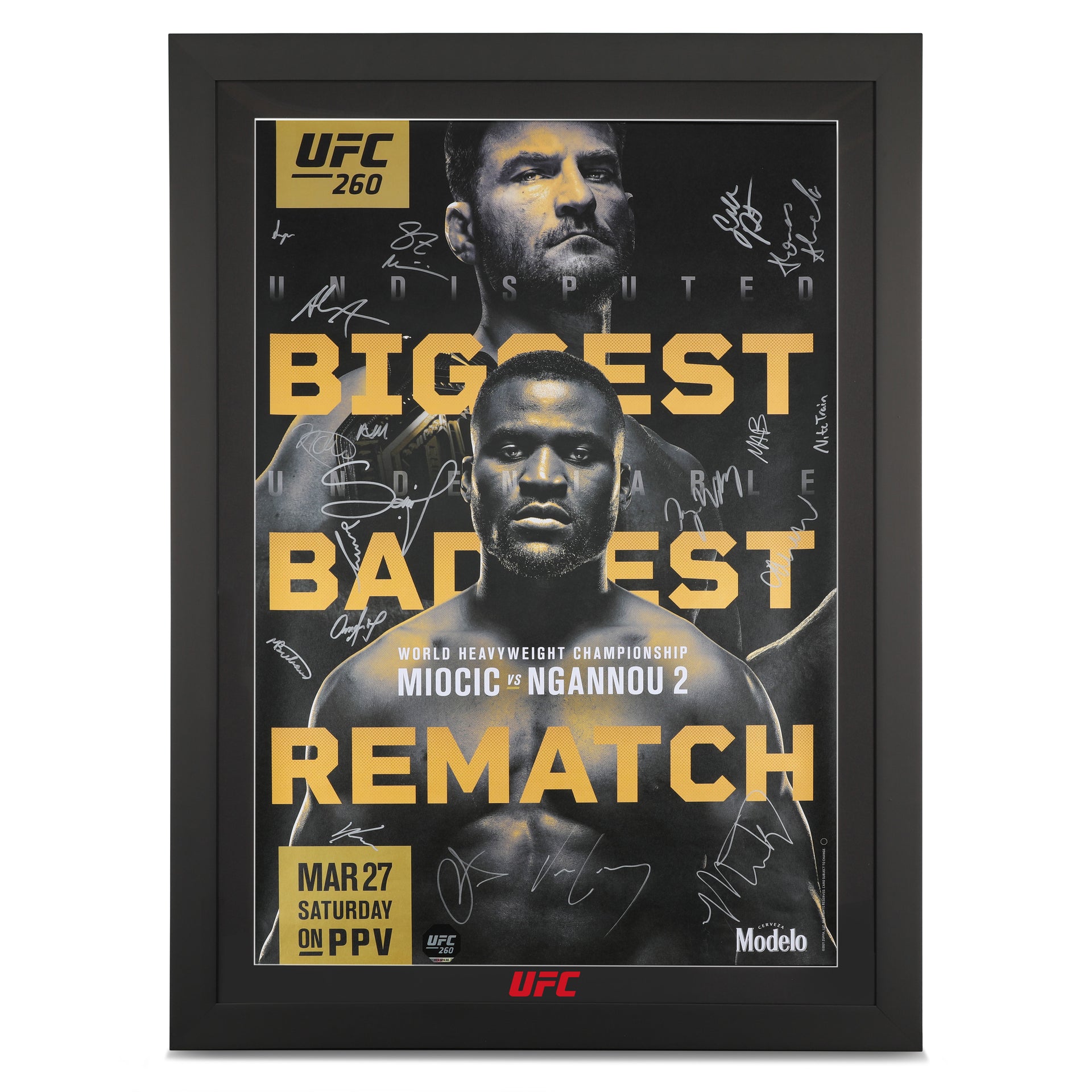 UFC 260: Miocic vs N'Gannou 2 Autographed Event Poster
