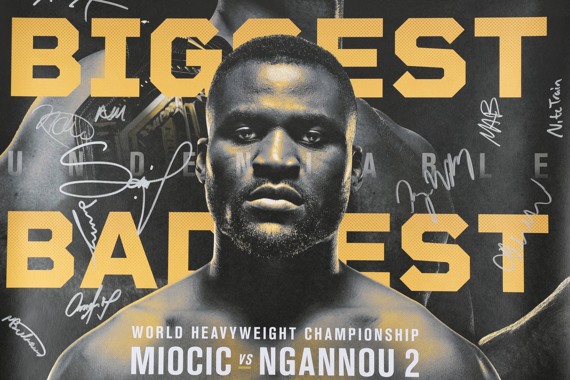 UFC 260: Miocic vs N'Gannou 2 Autographed Event Poster