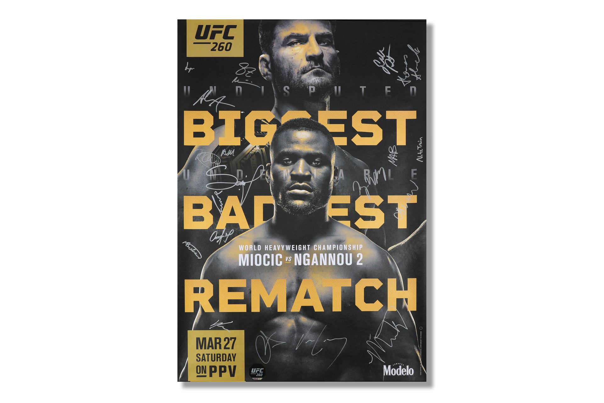 UFC 260: Miocic vs N'Gannou 2 Autographed Event Poster