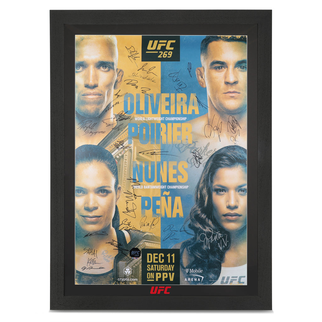 UFC 269: Oliveira vs Poirier Autographed Event Poster