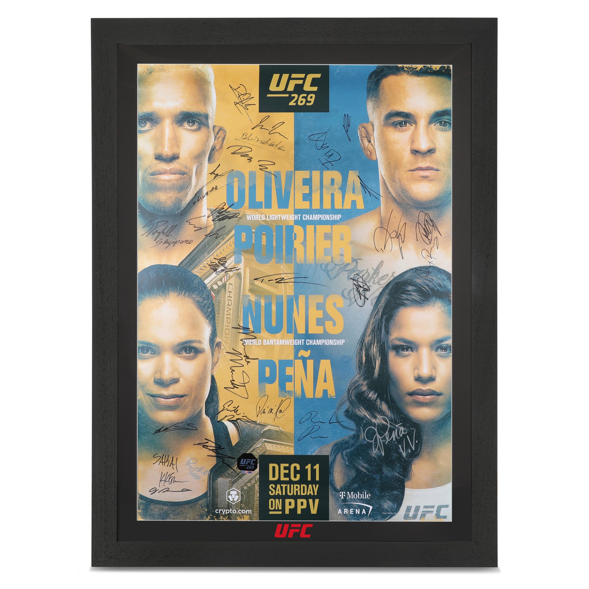 UFC 269: Oliveira vs Poirier Autographed Event Poster